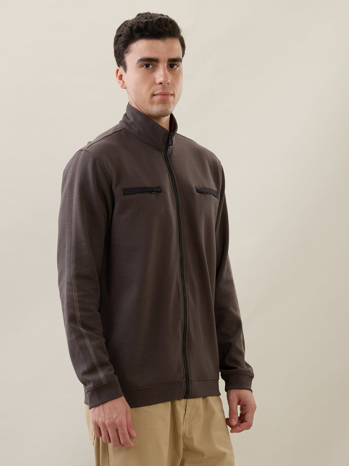 Telfer Zip-Front Full Sleeve Jacket