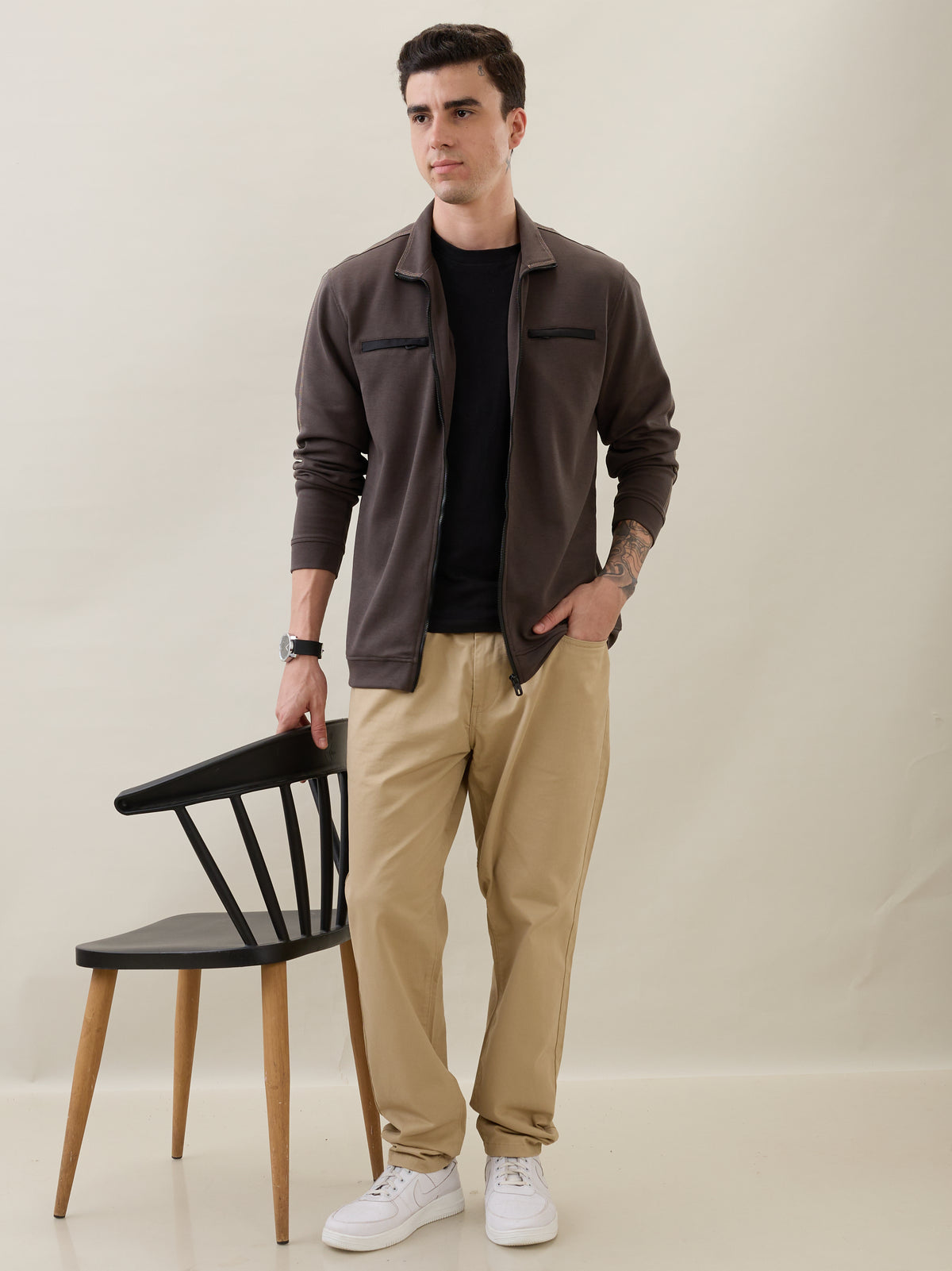Telfer Zip-Front Full Sleeve Jacket