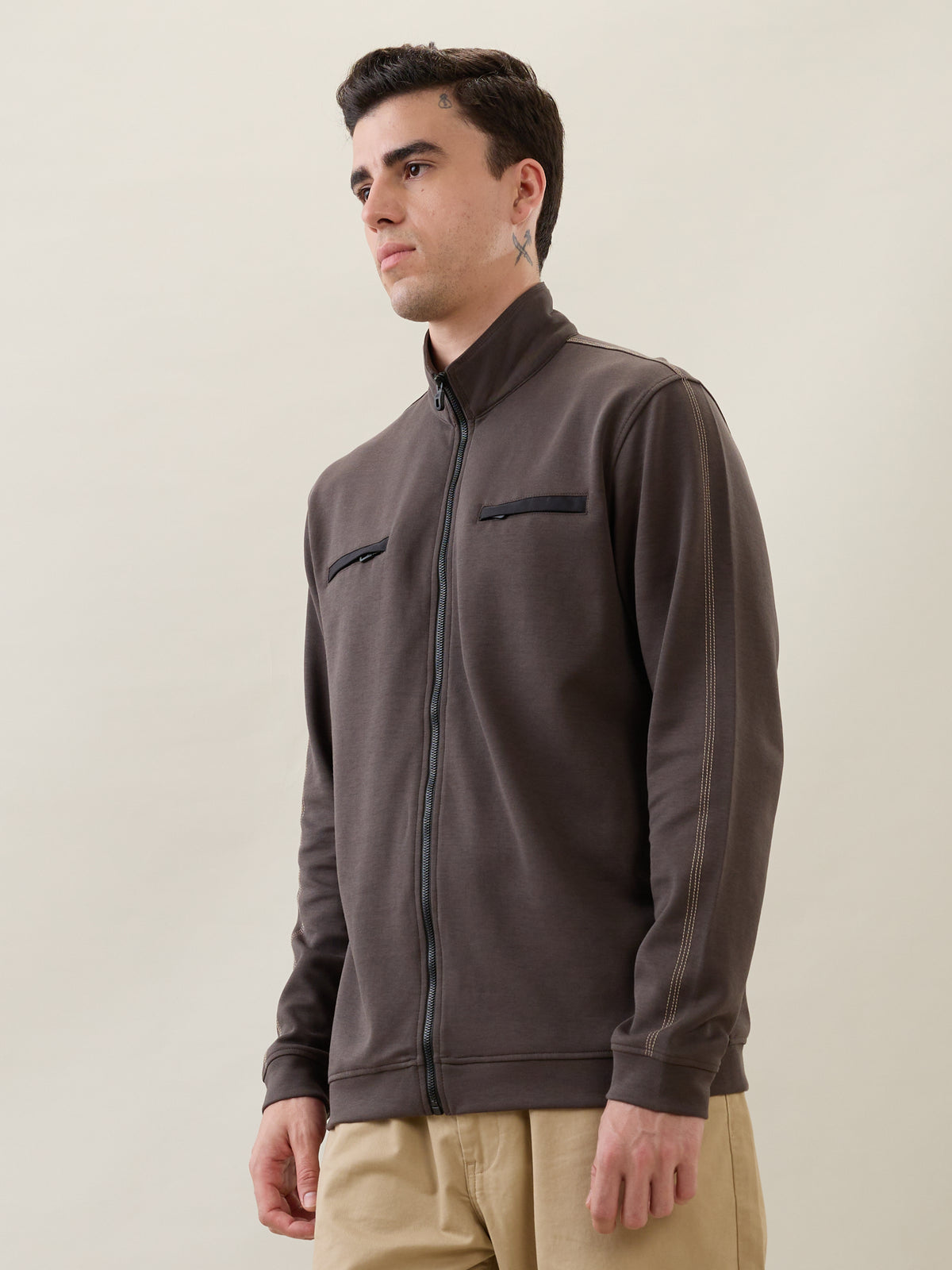 Telfer Zip-Front Full Sleeve Jacket