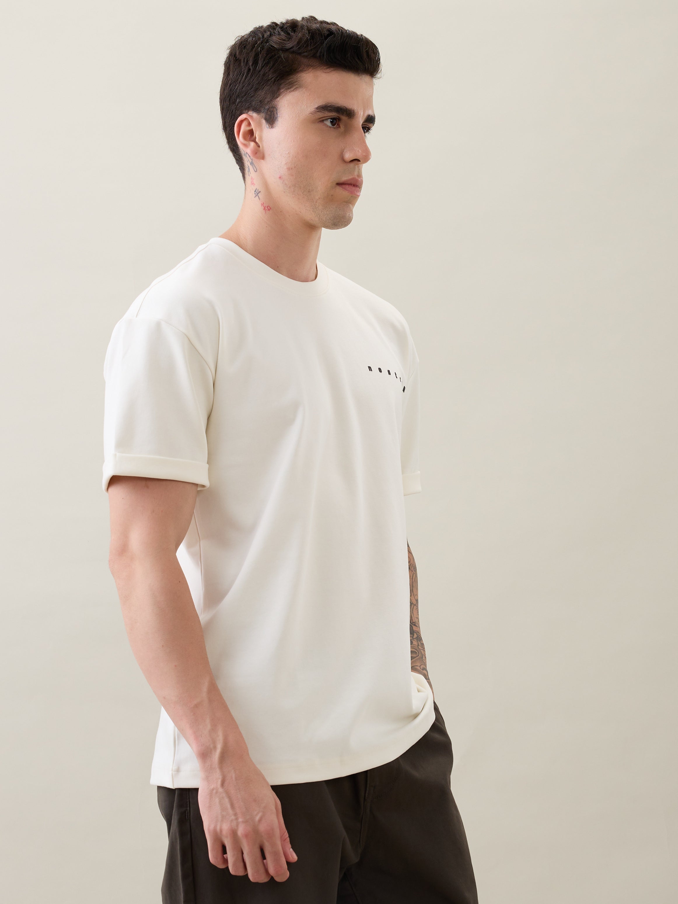 Varicase Oversized Graphic T-shirt: White