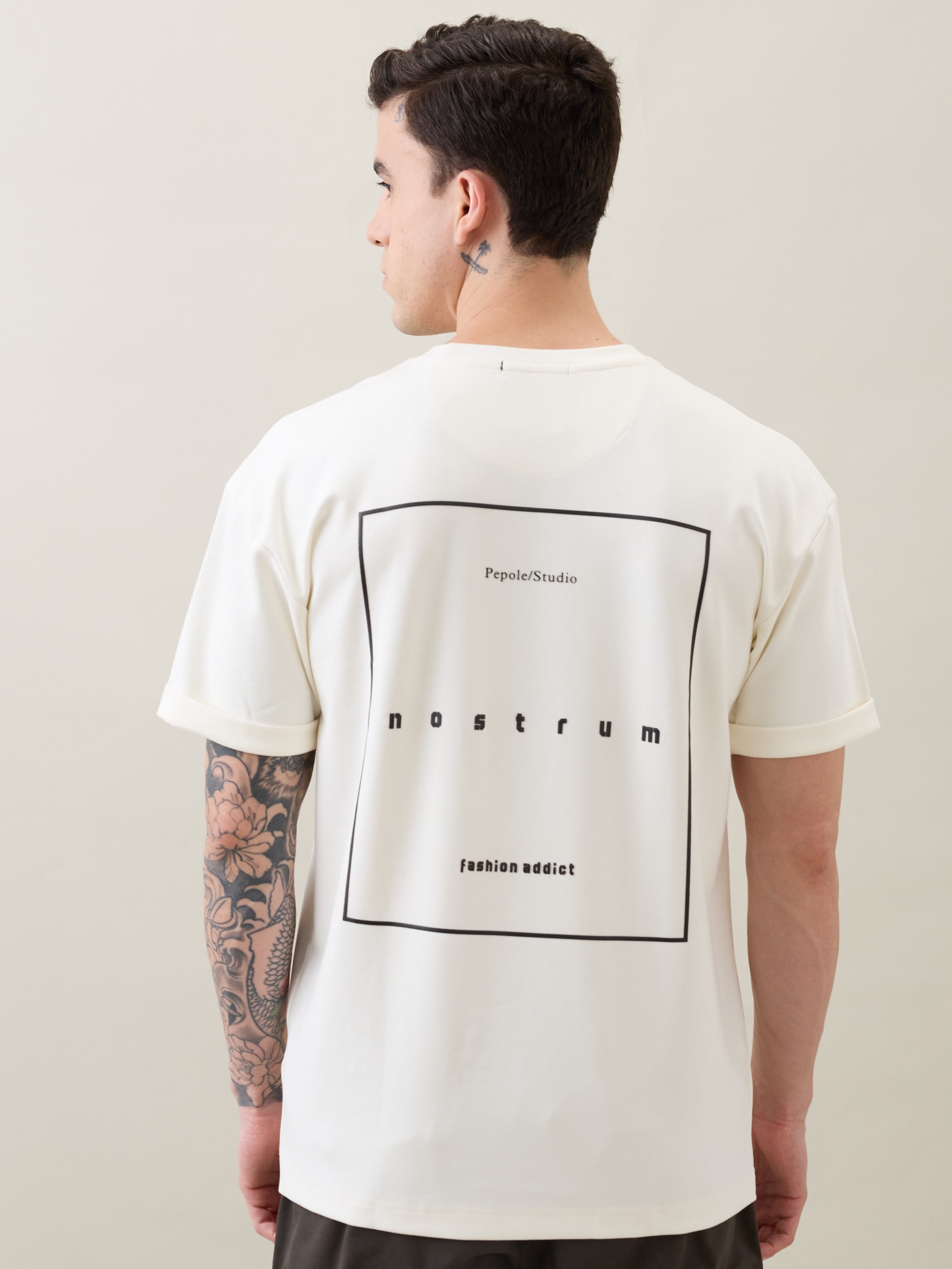 Varicase Oversized Graphic T-shirt: White