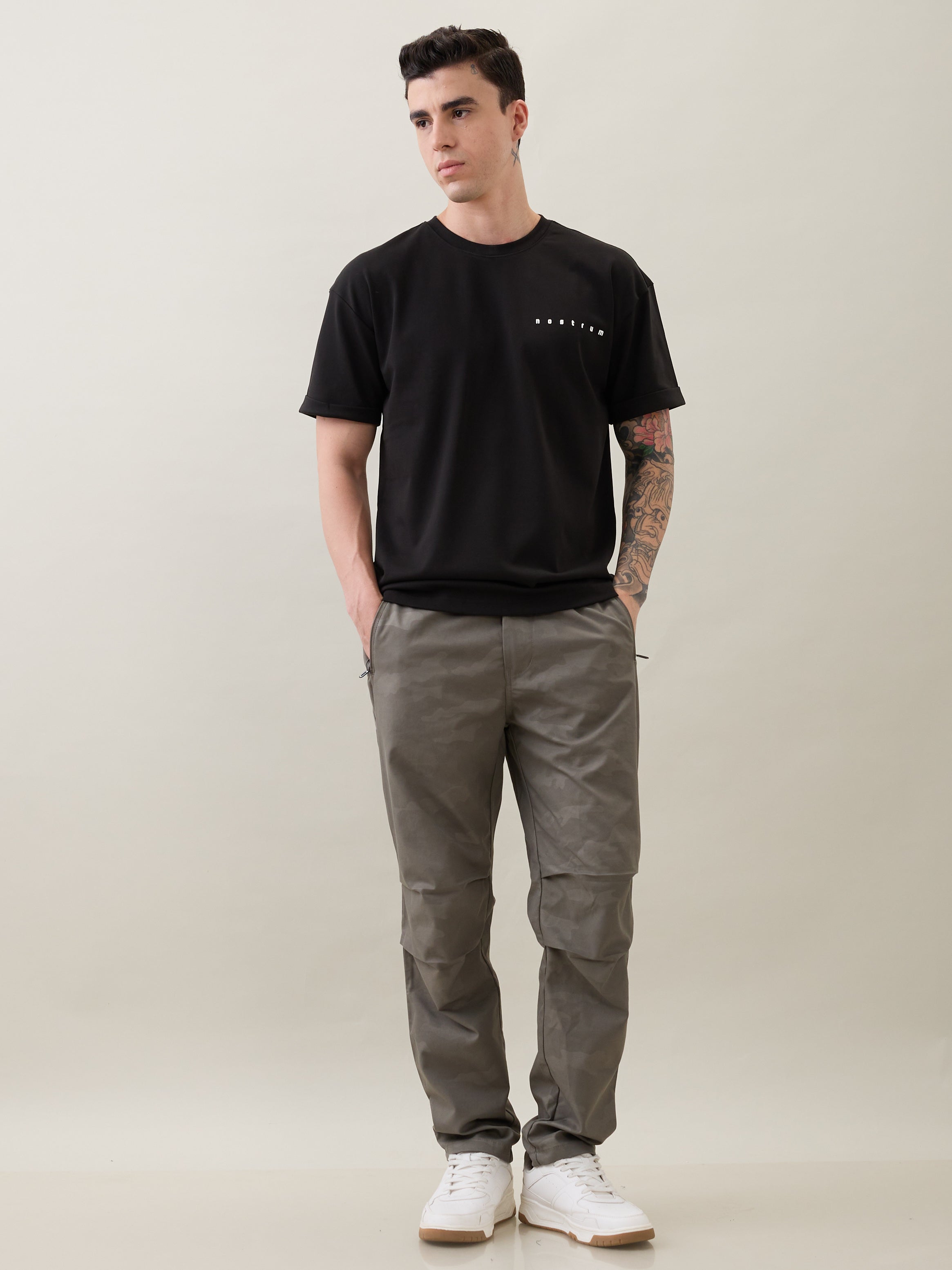 Varicase Oversized Graphic T-shirt: Black