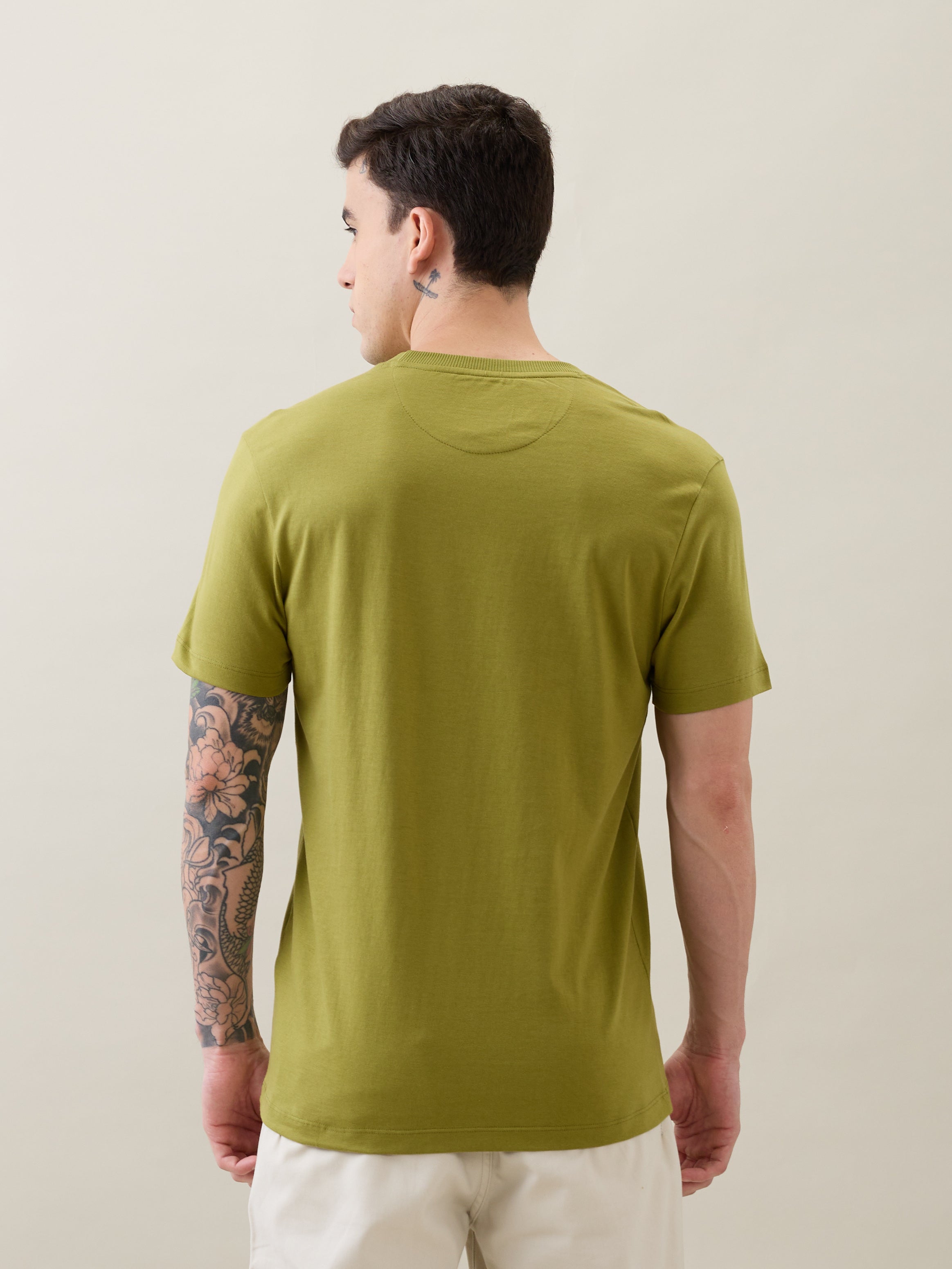 Glitch Printed T-Shirt: P.Green