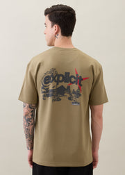 Prideful Oversized Graphic T-Shirt: Olive