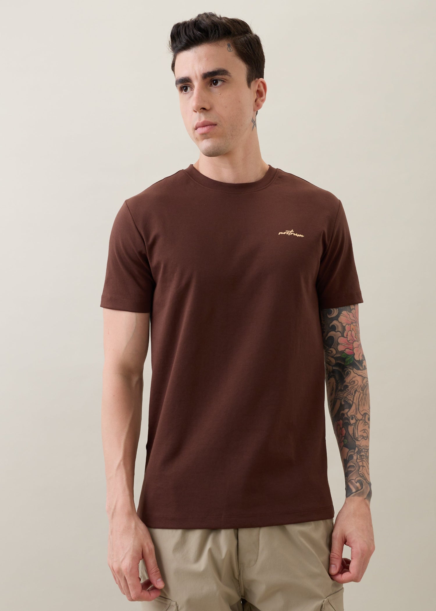 Fateful Bold Back Print T-shirt: Brown