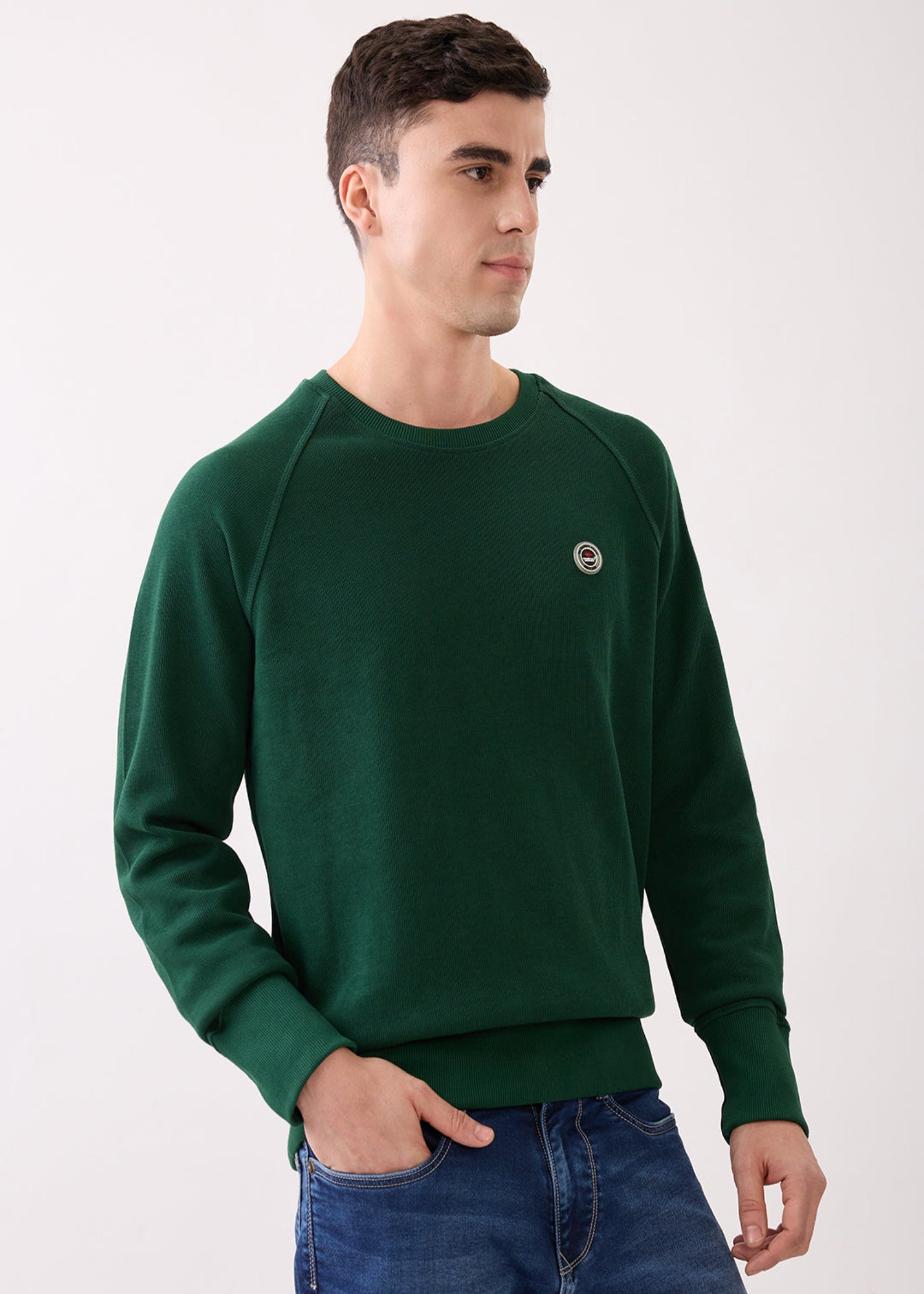 Snobby Crew Neck Pullover: B.Green