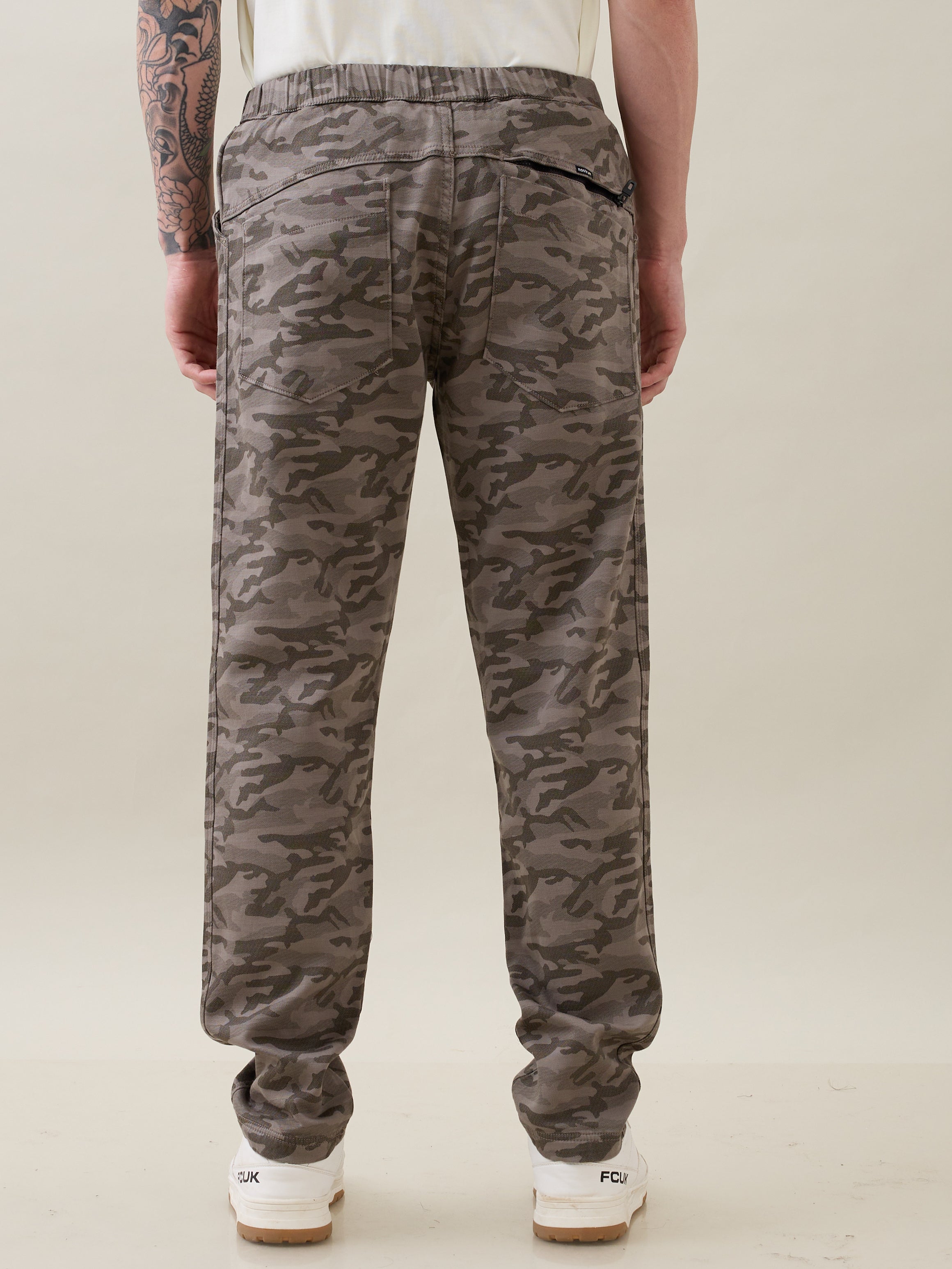 Nostrum Crimson Cotton Camouflage Cargo