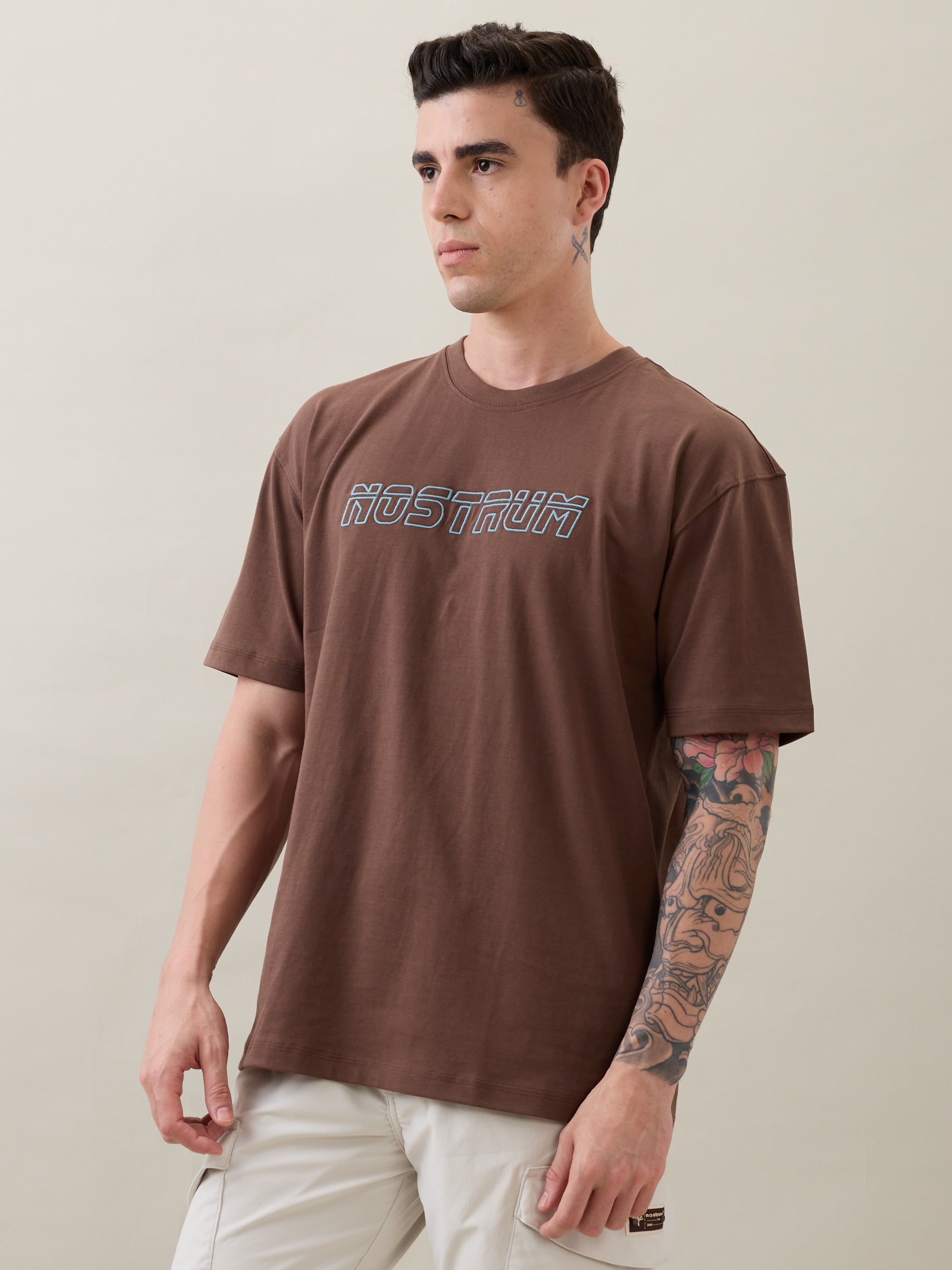 Persits Oversized T-Shirt: Brown