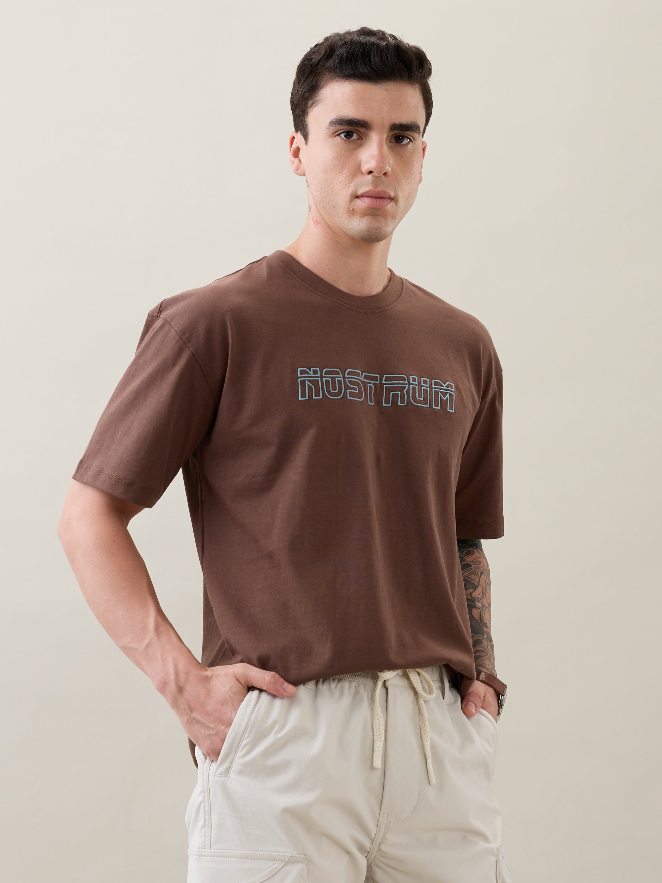 Persits Oversized T-Shirt: Brown