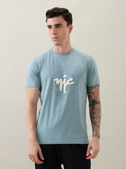 Enchant Graphic Print T-shirt: Coral Blue