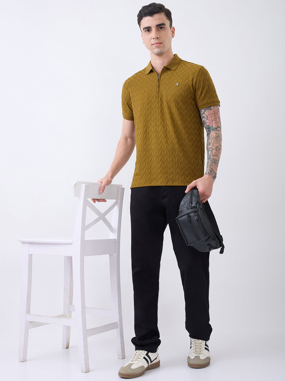 Sibiline Textured Polo T-Shirt