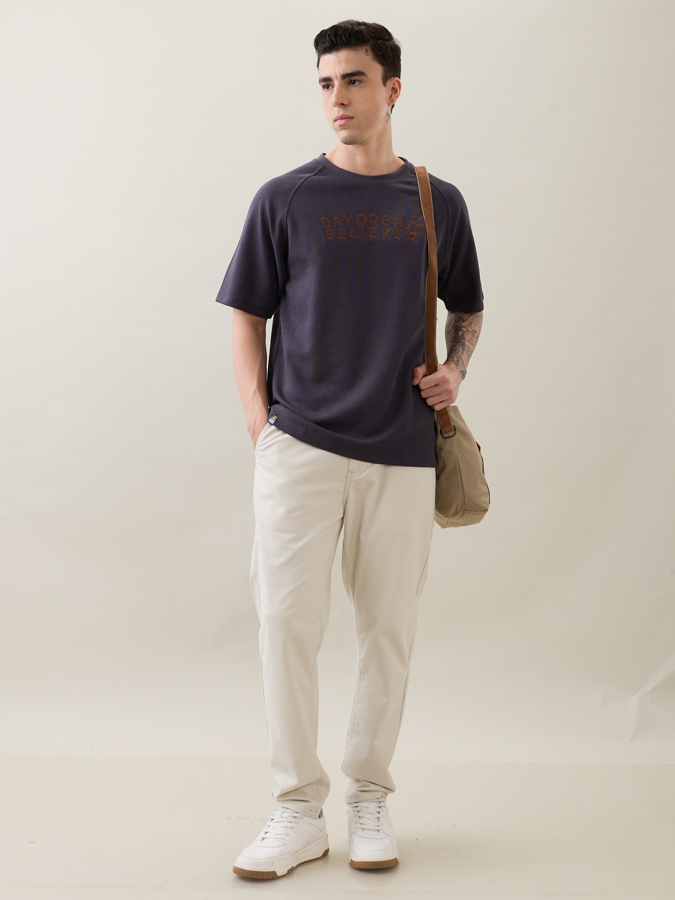 Frugal Oversized T-Shirt: Navy