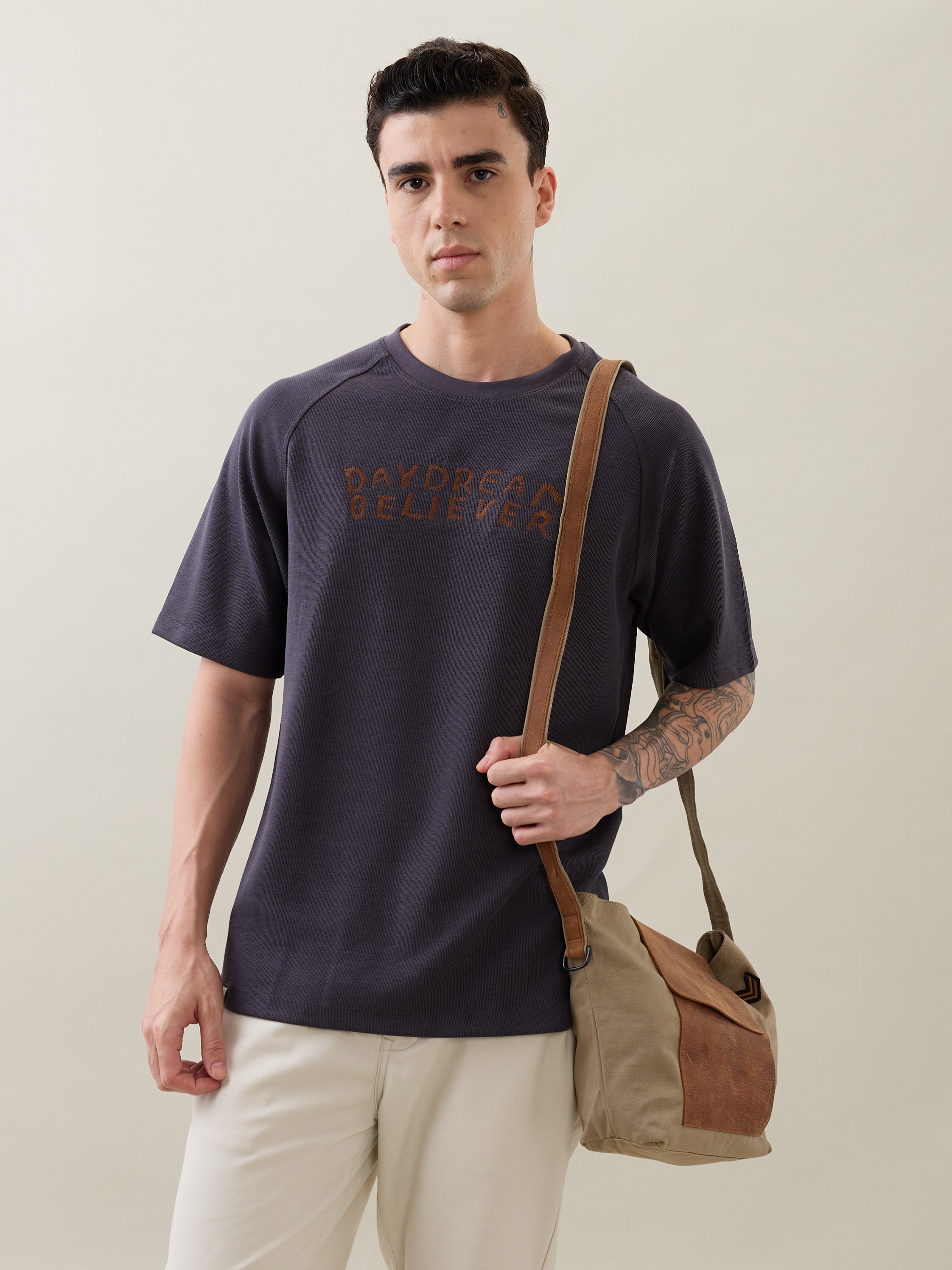 Frugal Oversized T-Shirt: Navy