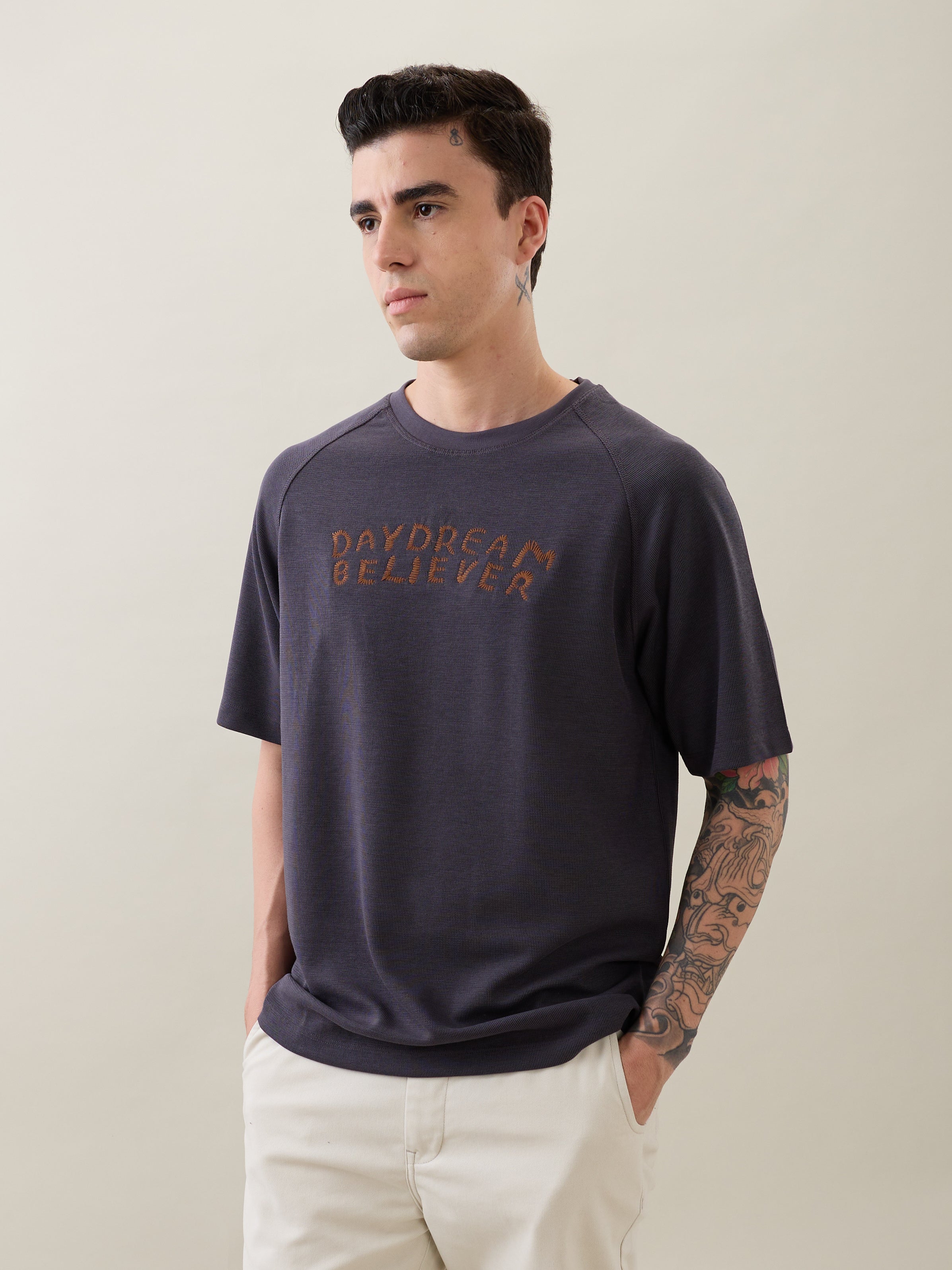 Frugal Oversized T-Shirt: Navy