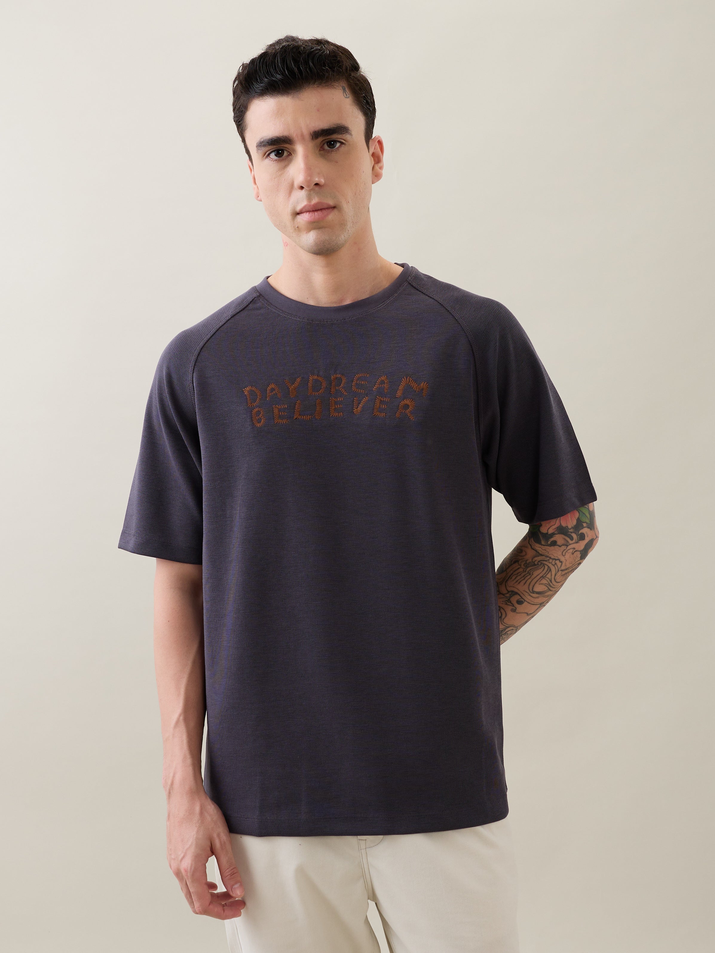 Frugal Oversized T-Shirt: Navy
