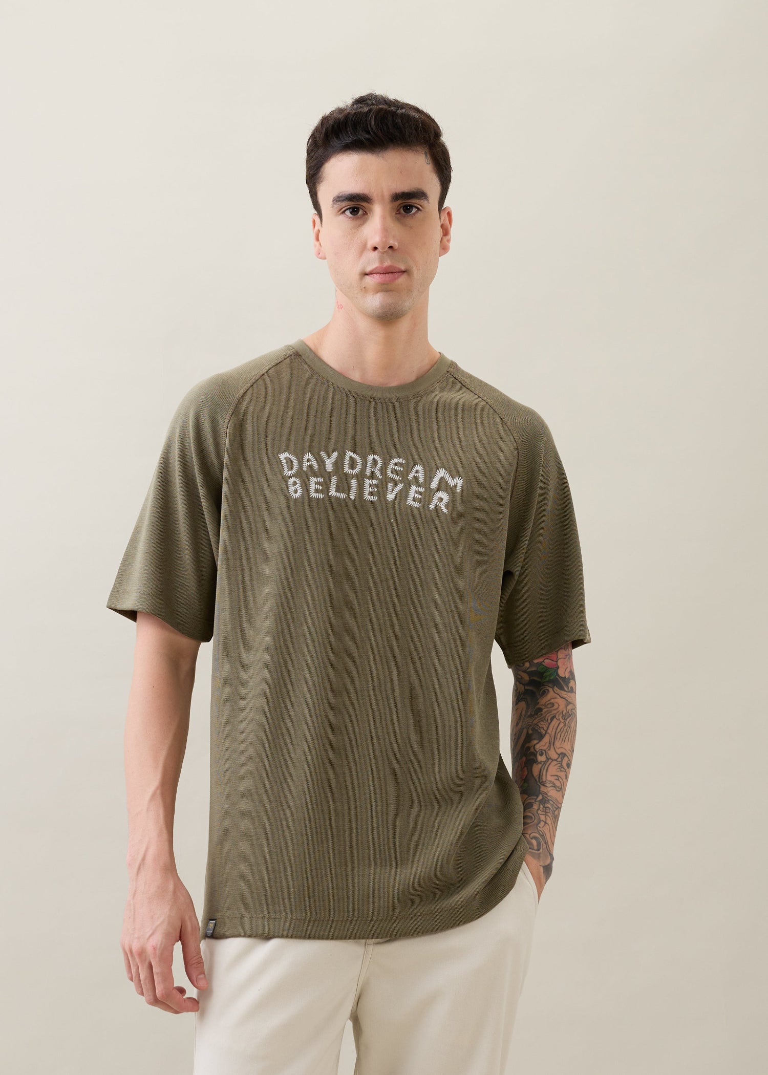 Frugal Oversized T-Shirt: Olive