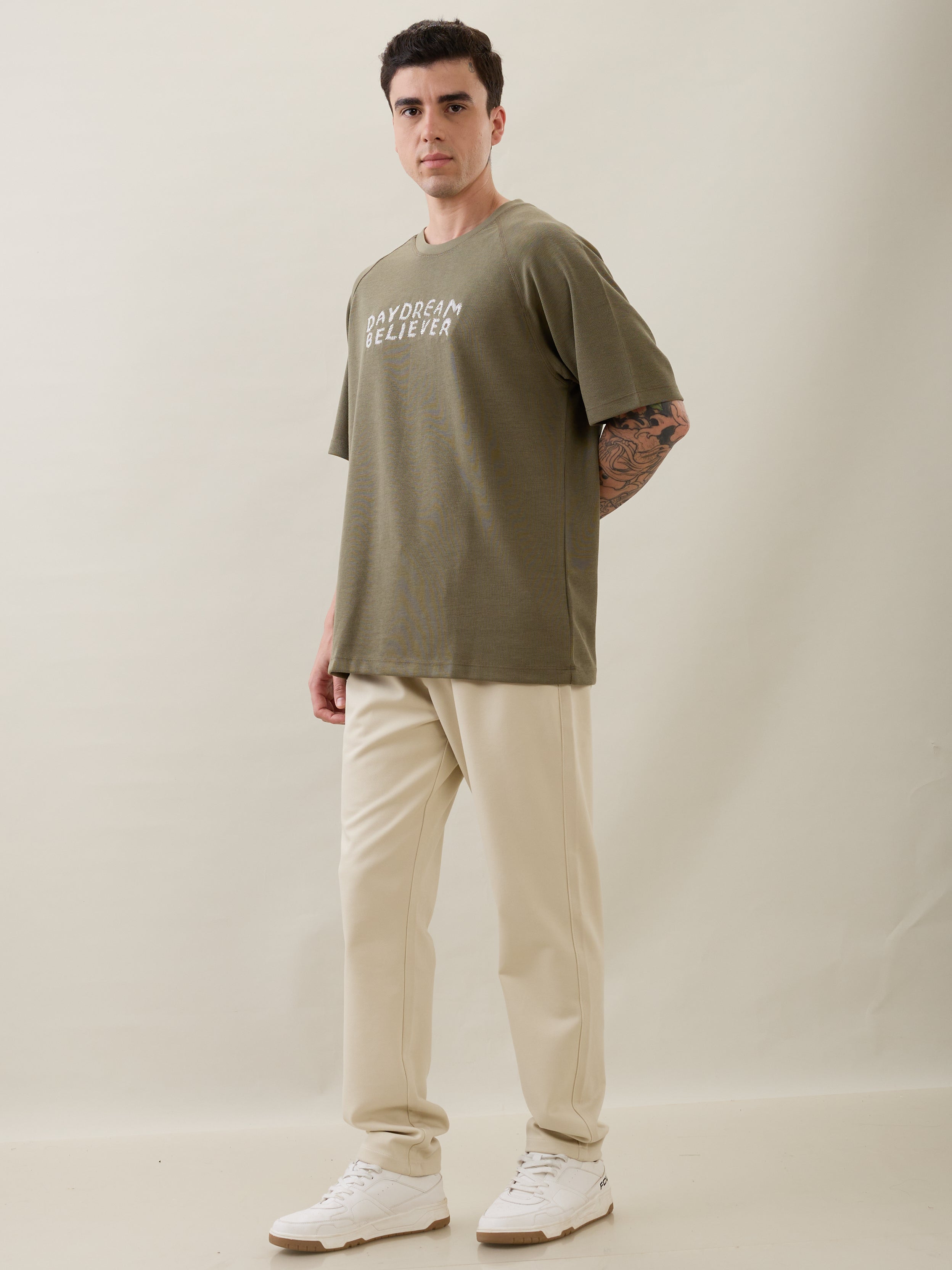 Frugal Oversized T-Shirt: Olive