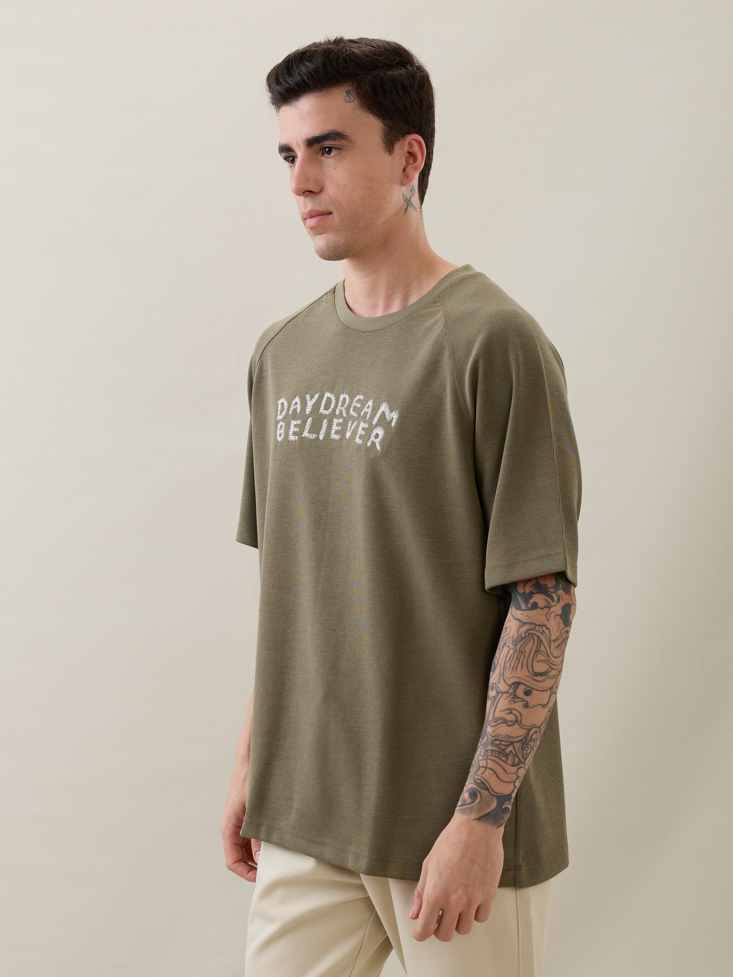 Frugal Oversized T-Shirt: Olive