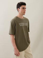 Frugal Oversized T-Shirt: Olive