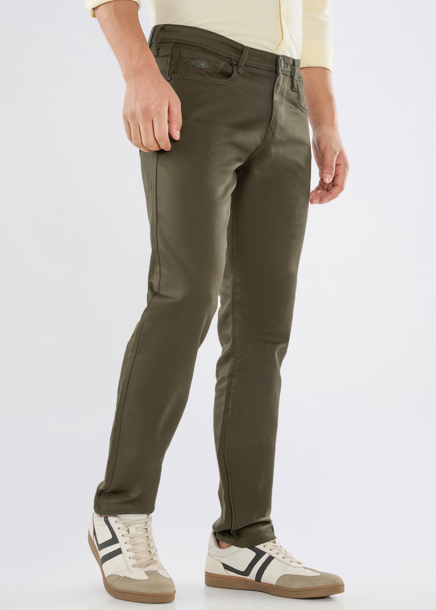 Icon Regular Fit Trouser: Light Olive