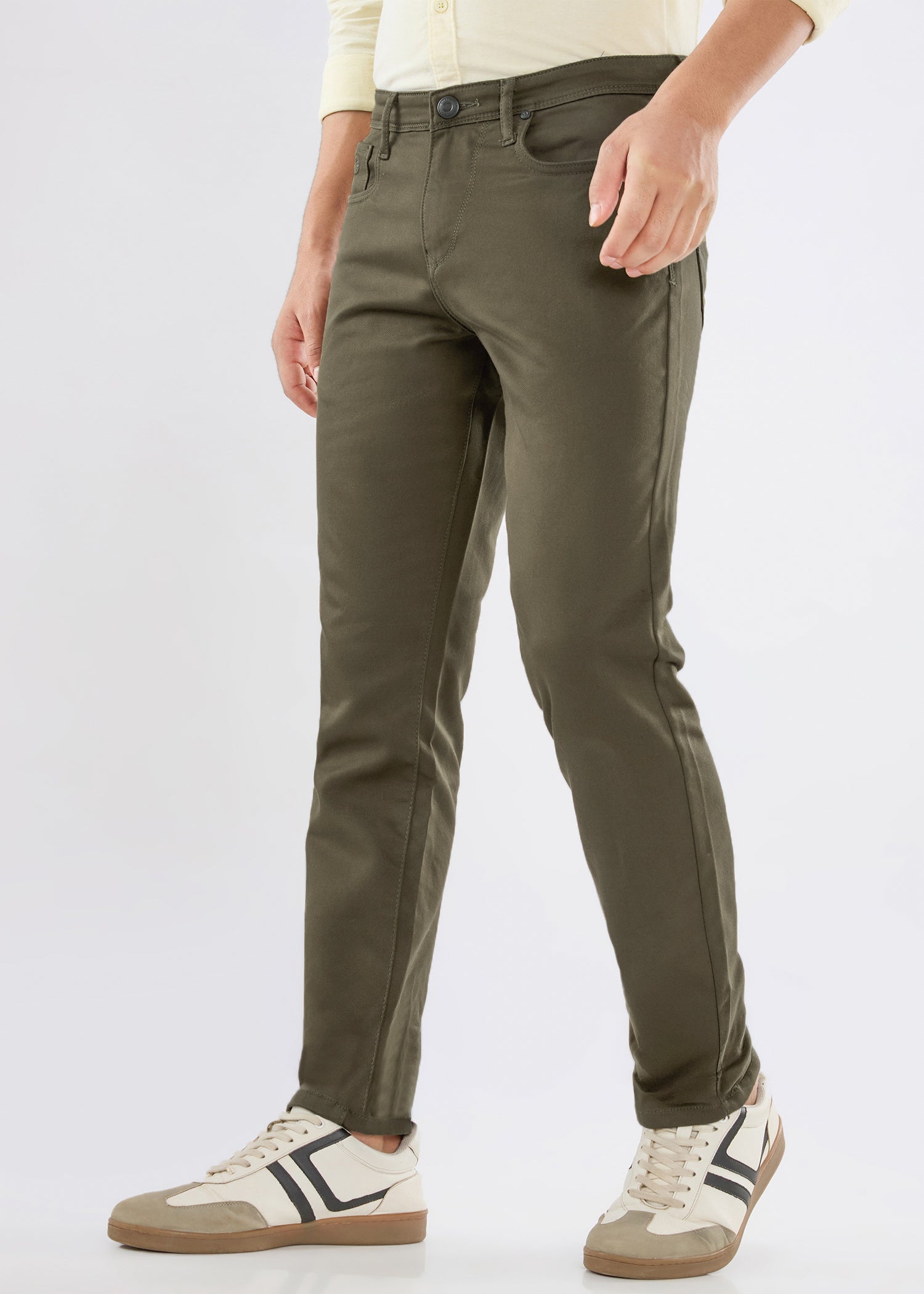 Icon Regular Fit Trouser: Light Olive