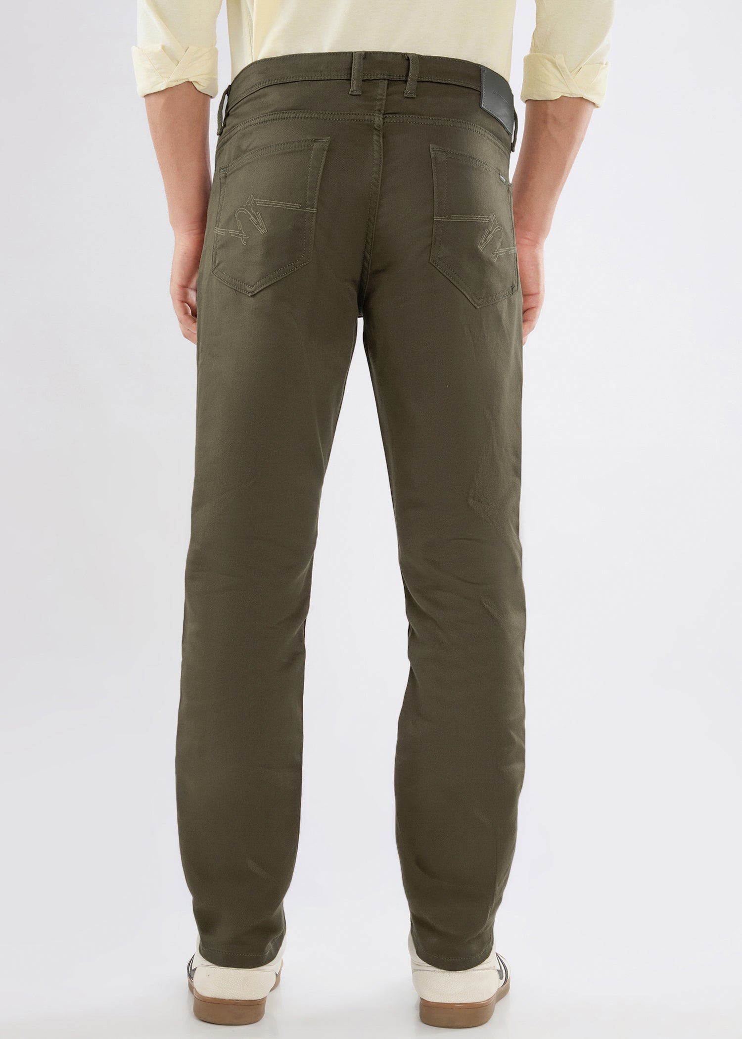 Icon Regular Fit Trouser: Light Olive