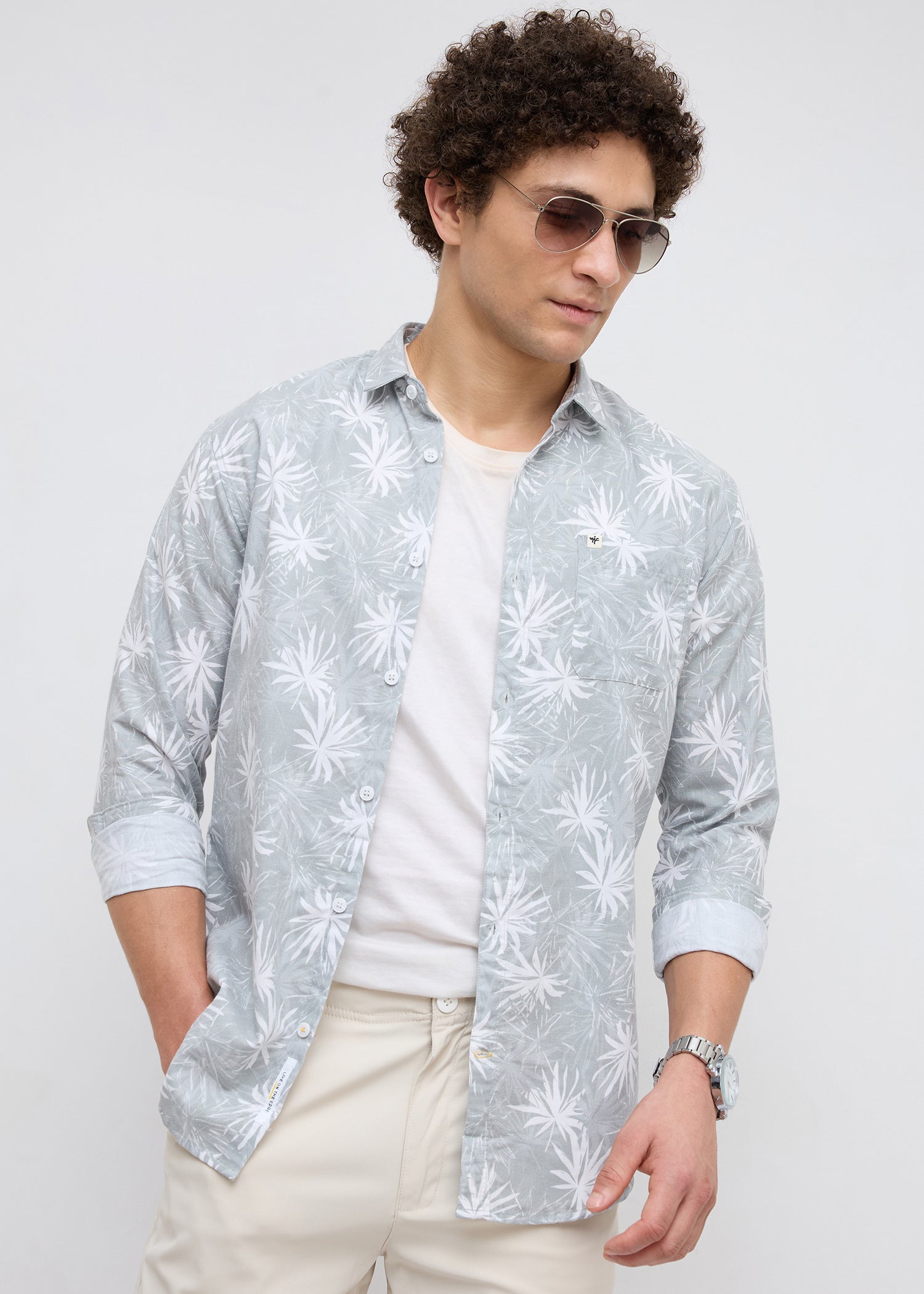 Eskon Tropical Print Shirt: Pista