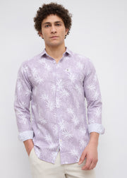 Eskon Tropical Print Shirt: Onion
