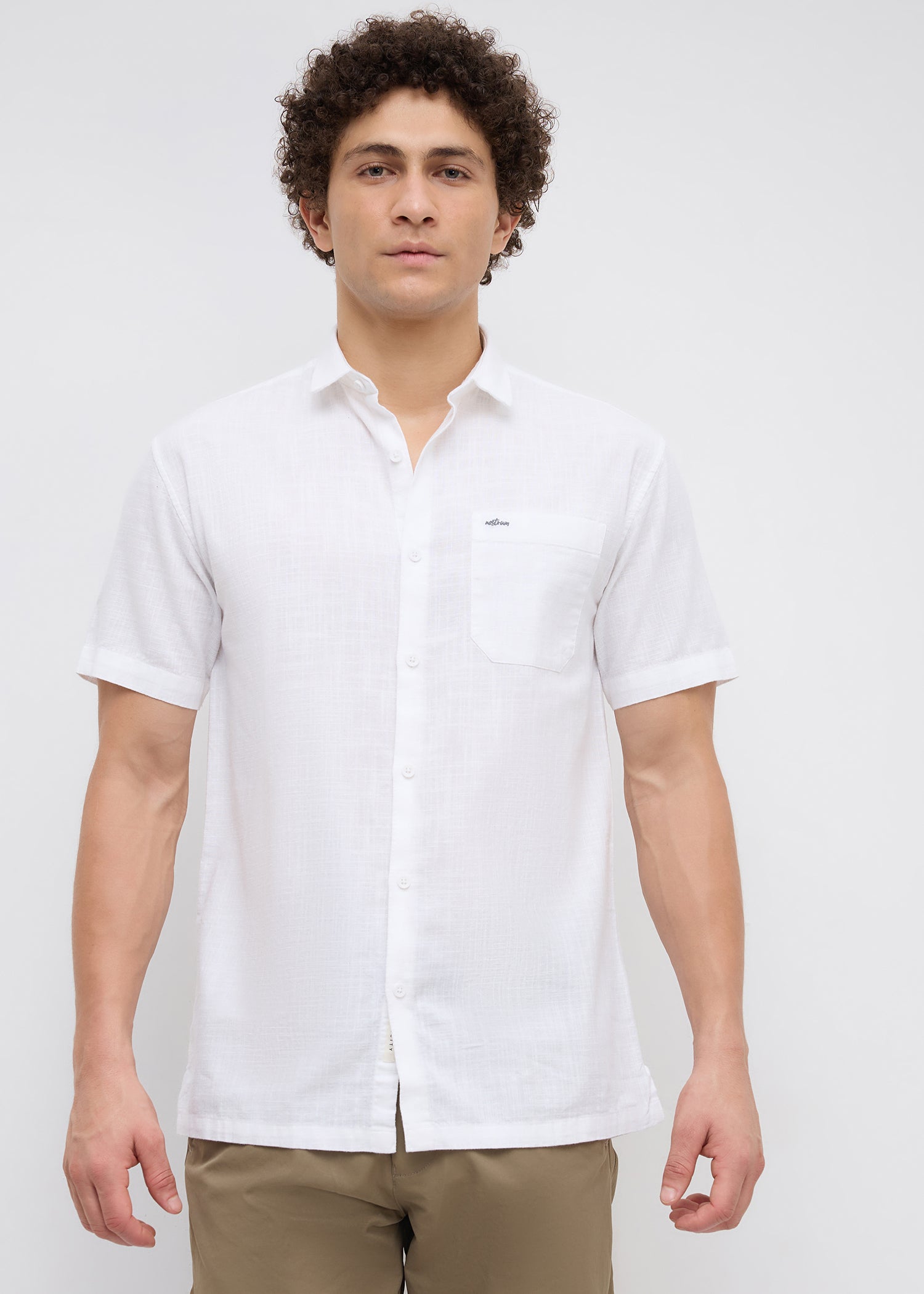Caroline Half Sleeve Shirt: White