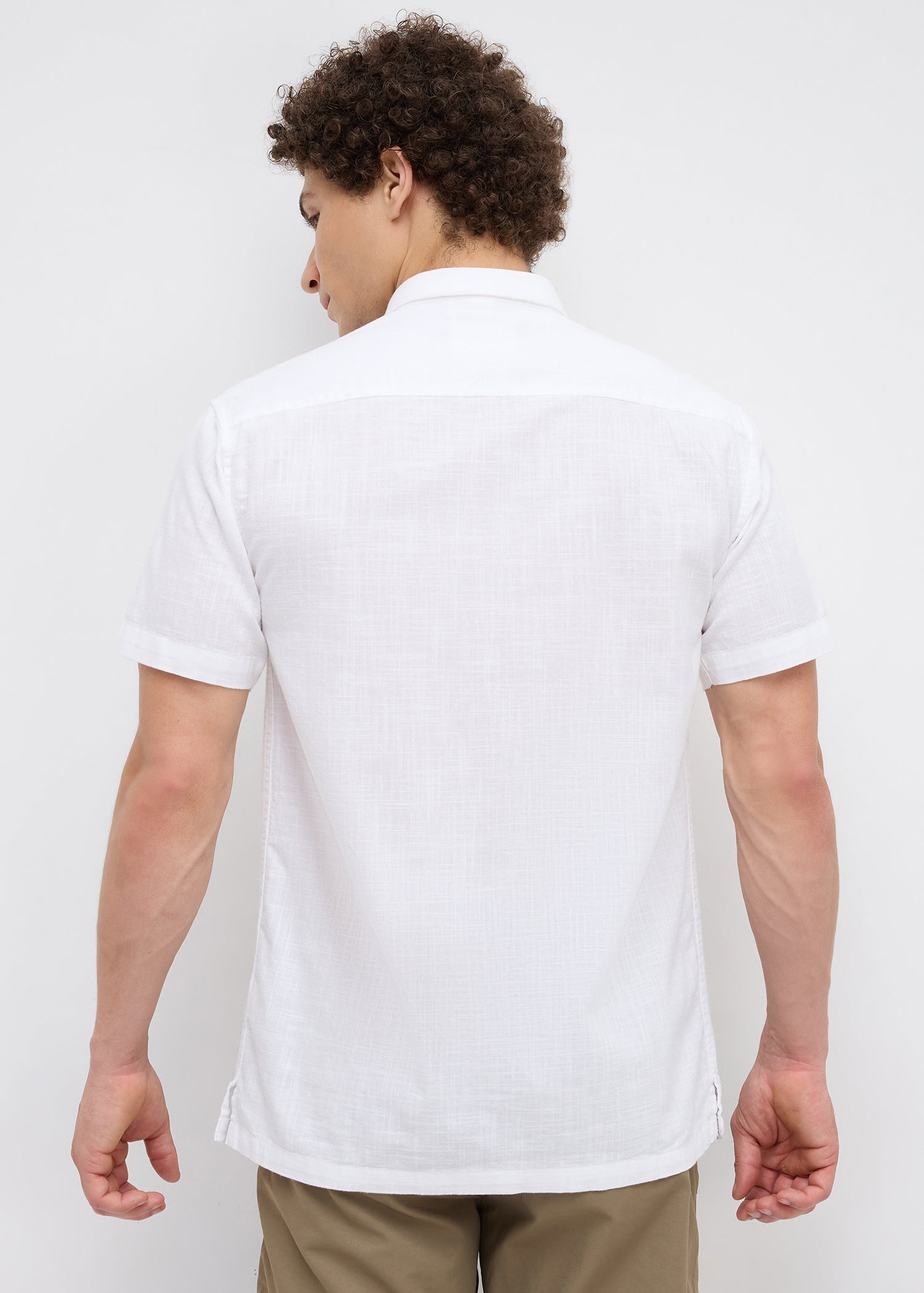 Caroline Half Sleeve Shirt: White