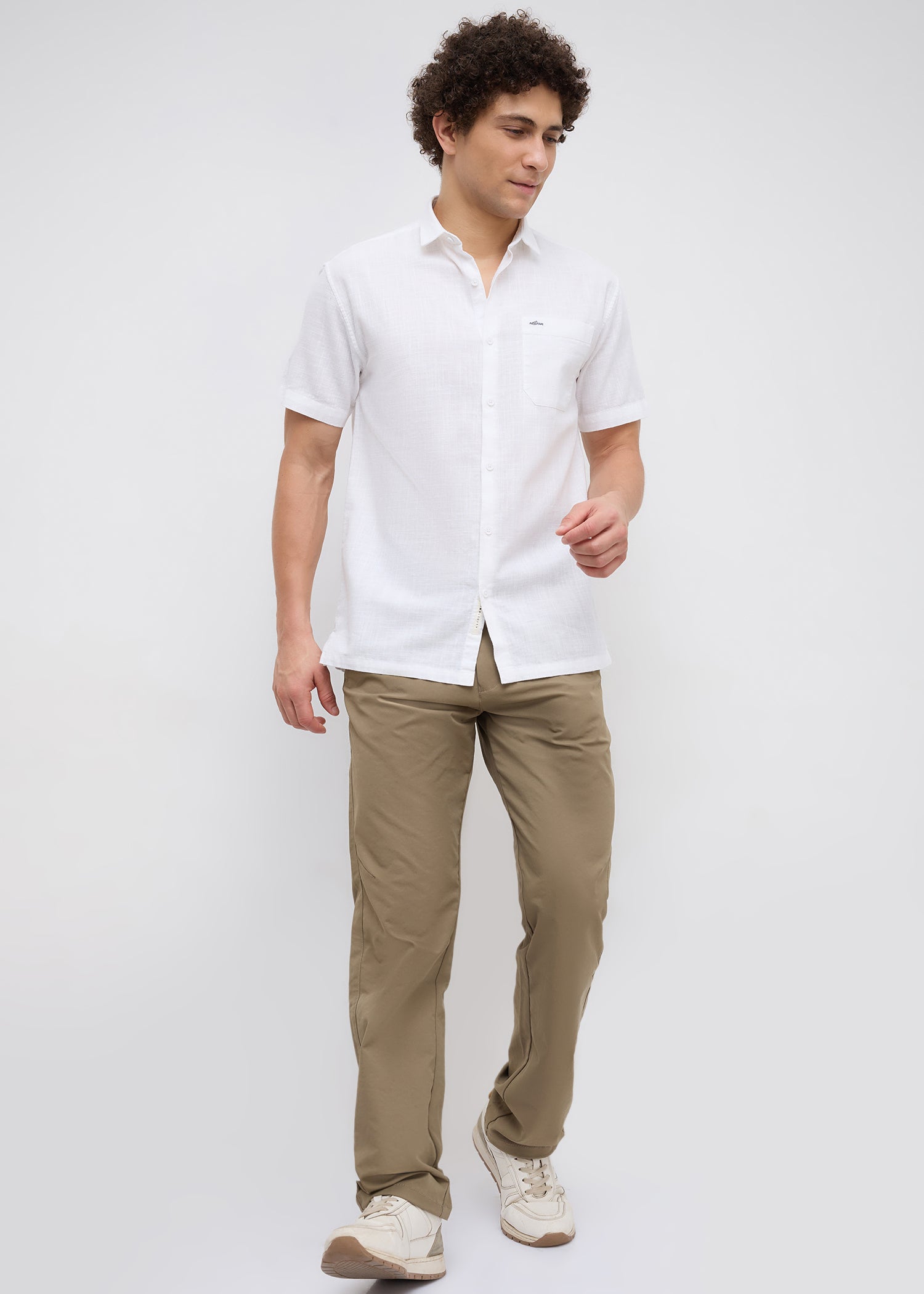 Caroline Half Sleeve Shirt: White