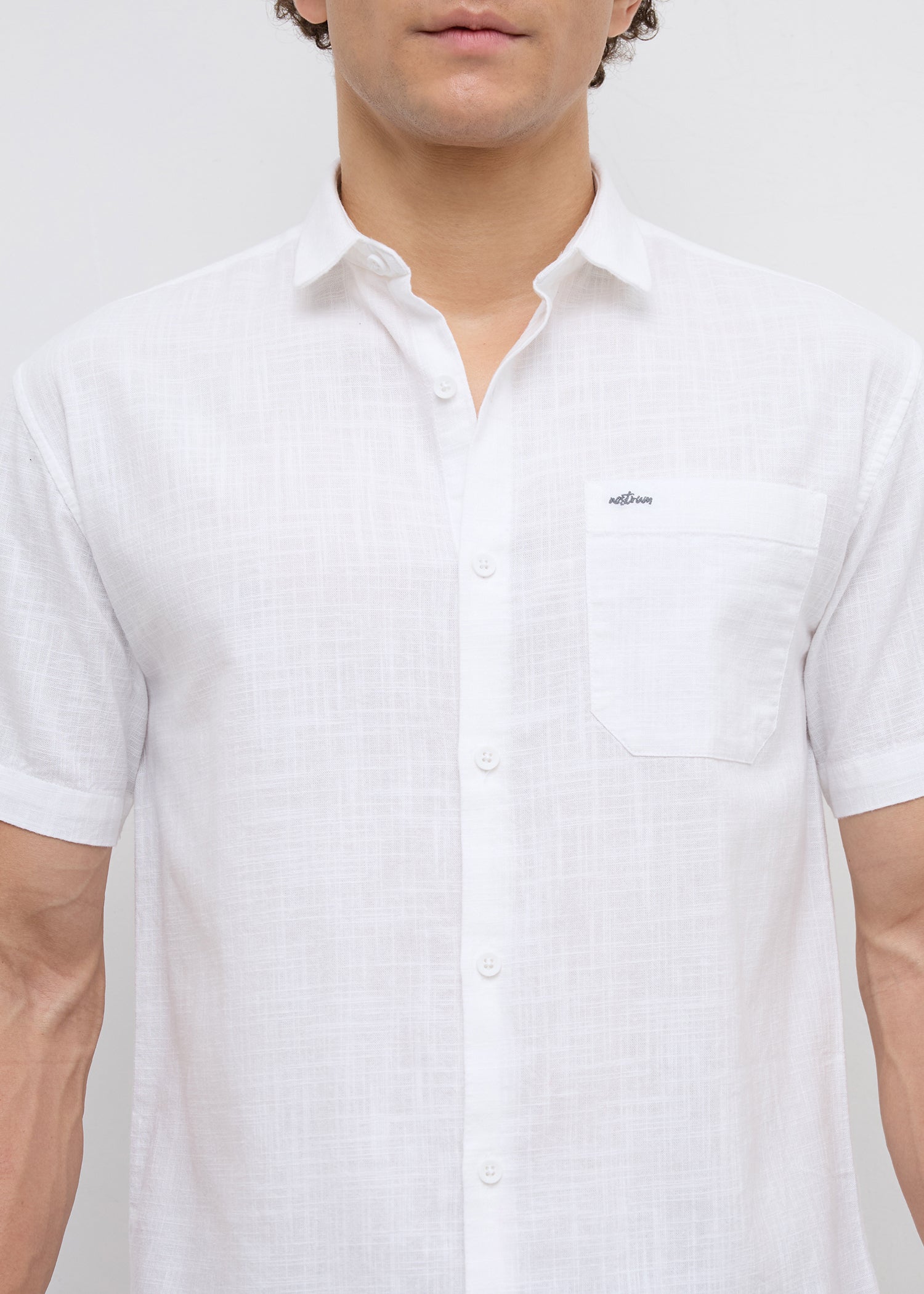 Caroline Half Sleeve Shirt: White