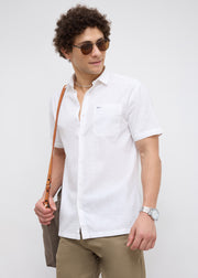 Caroline Half Sleeve Shirt: White