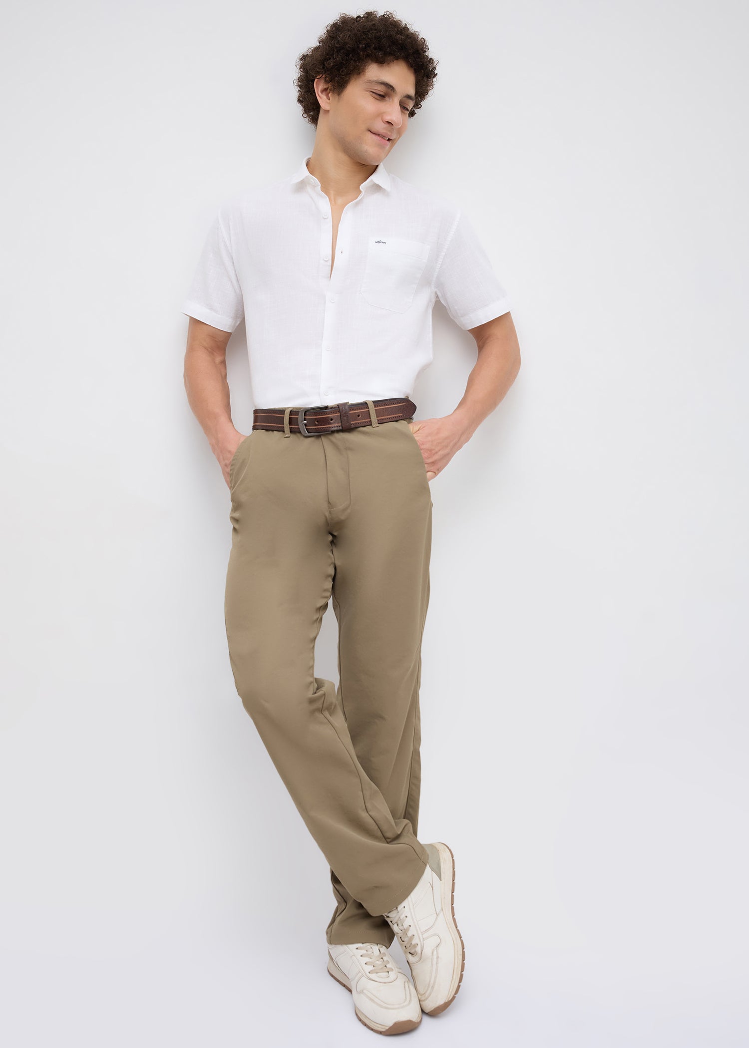 Caroline Half Sleeve Shirt: White
