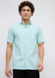 Caroline Half Sleeve Shirt: Sea Green