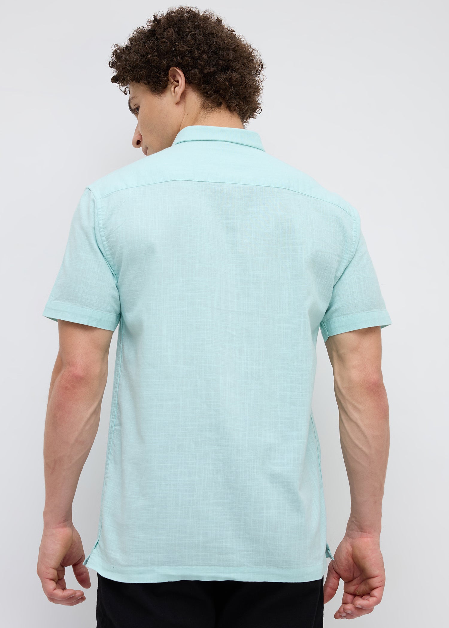 Caroline Half Sleeve Shirt: Sea Green