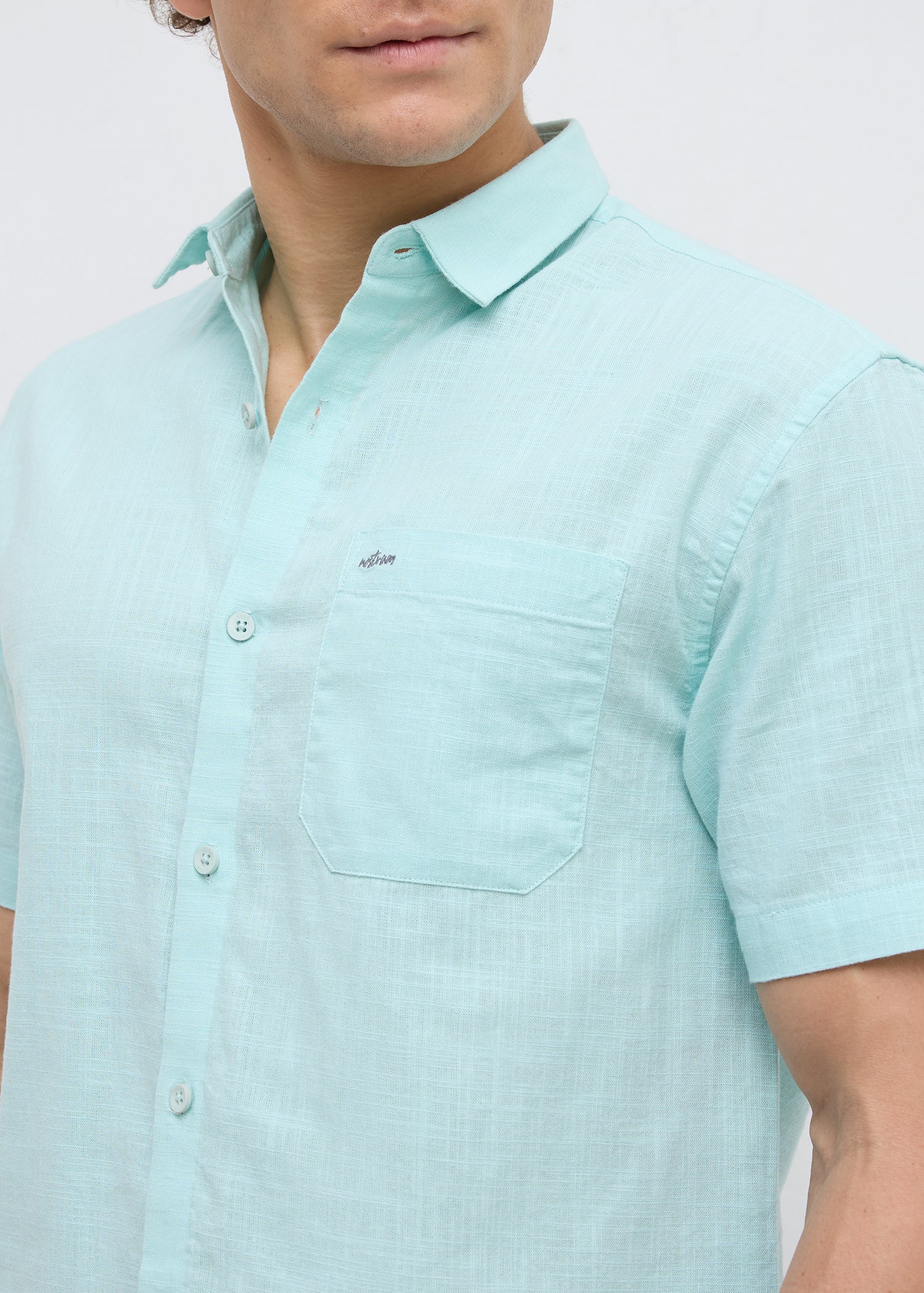 Caroline Half Sleeve Shirt: Sea Green