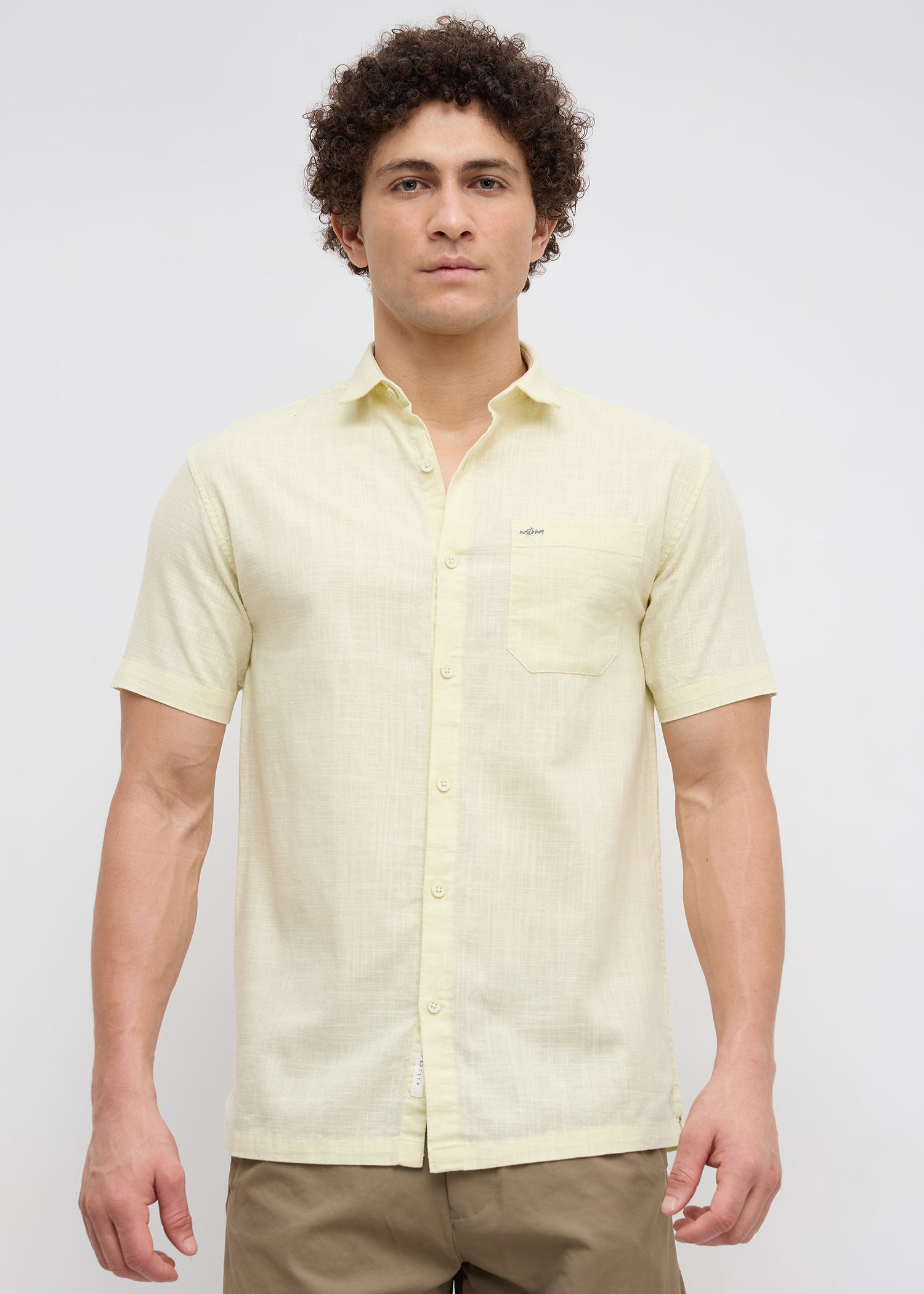 Caroline Half Sleeve Shirt: Lemon