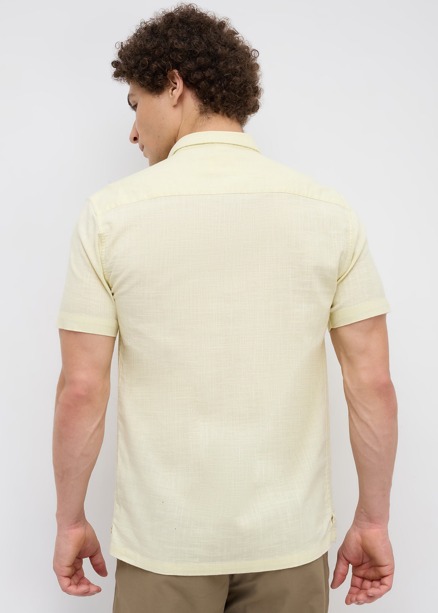 Caroline Half Sleeve Shirt: Lemon