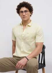 Caroline Half Sleeve Shirt: Lemon