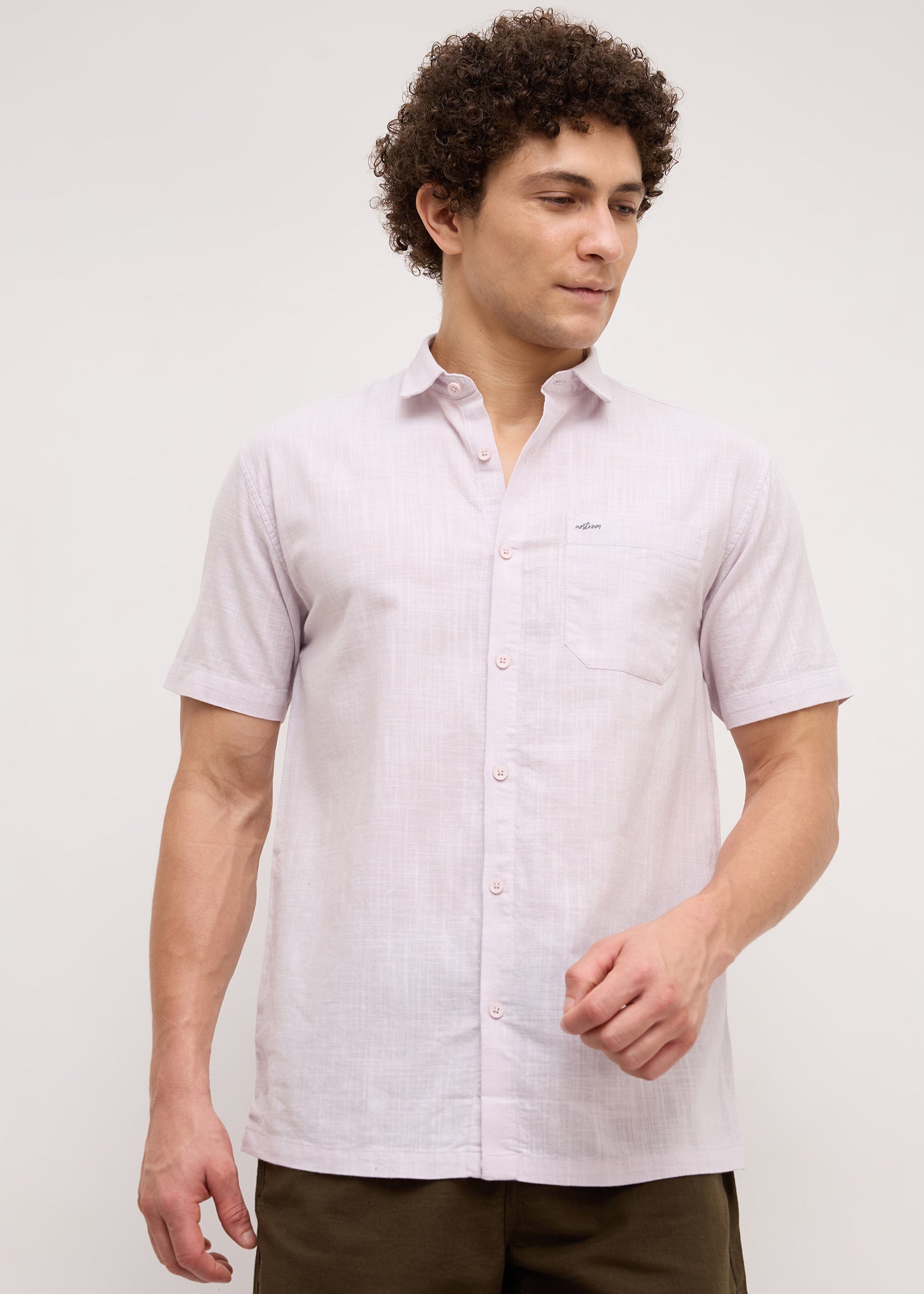 Caroline Half Sleeve Shirt: Lavender