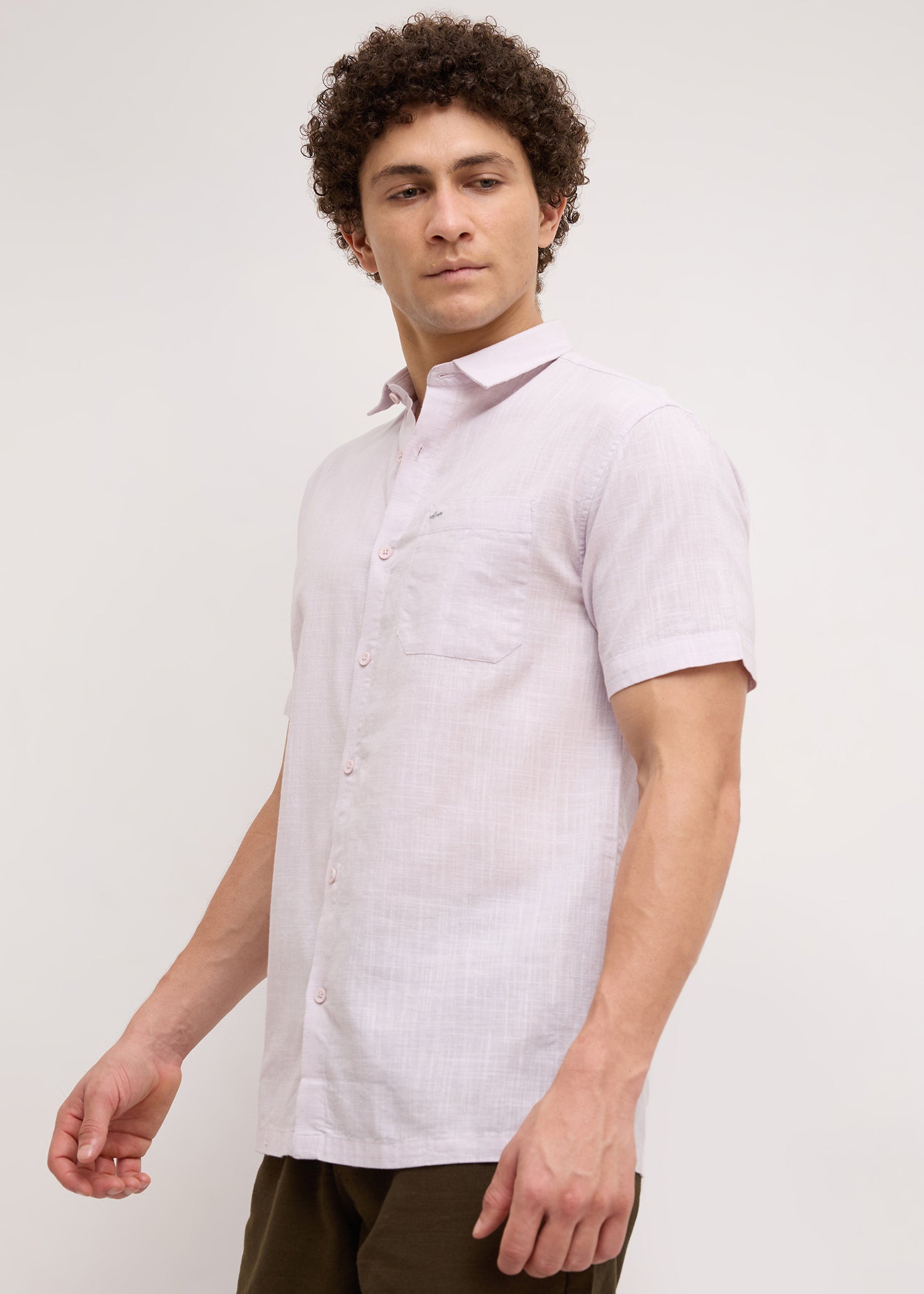 Caroline Half Sleeve Shirt: Lavender