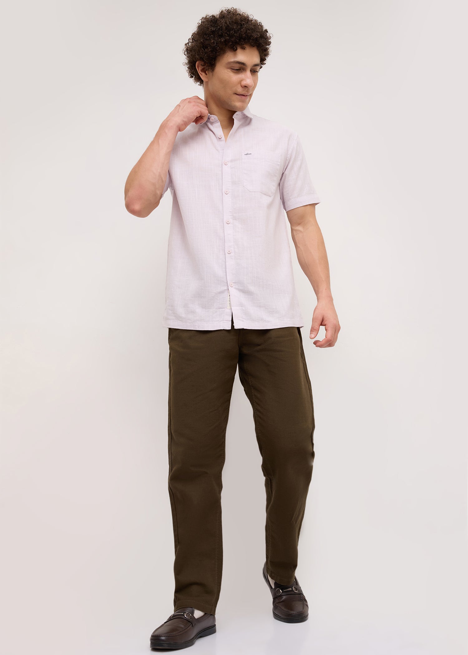 Caroline Half Sleeve Shirt: Lavender