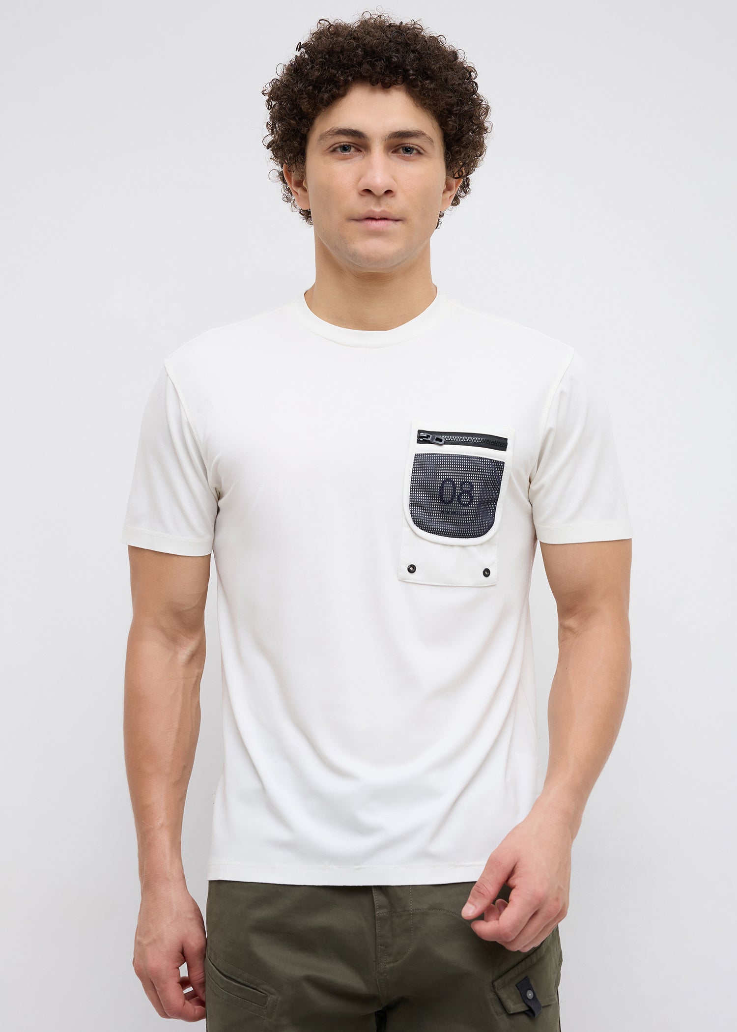 Rumper Half Sleeve T-Shirt: Offwhite
