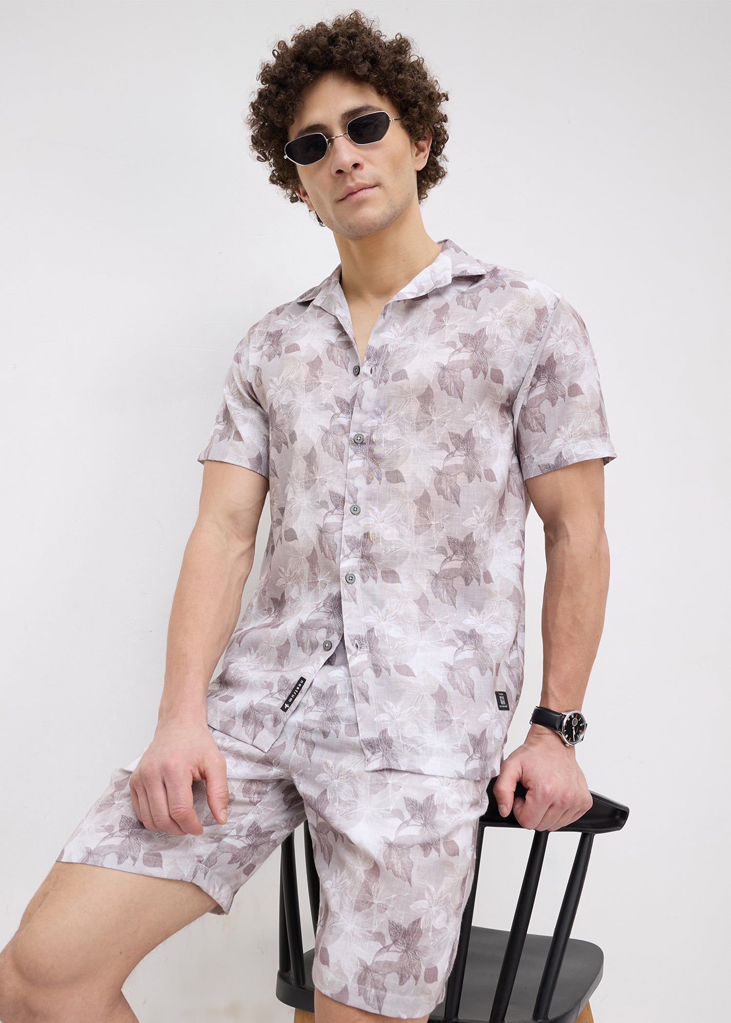 Defender Floral Print Co-ord Set: Onion