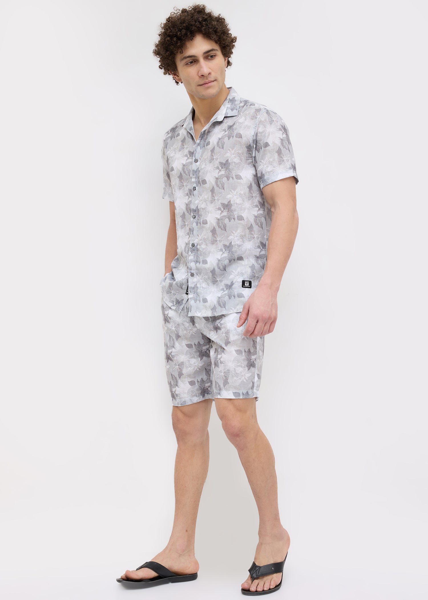 Defender Floral Print Co-ord Set: Light Green