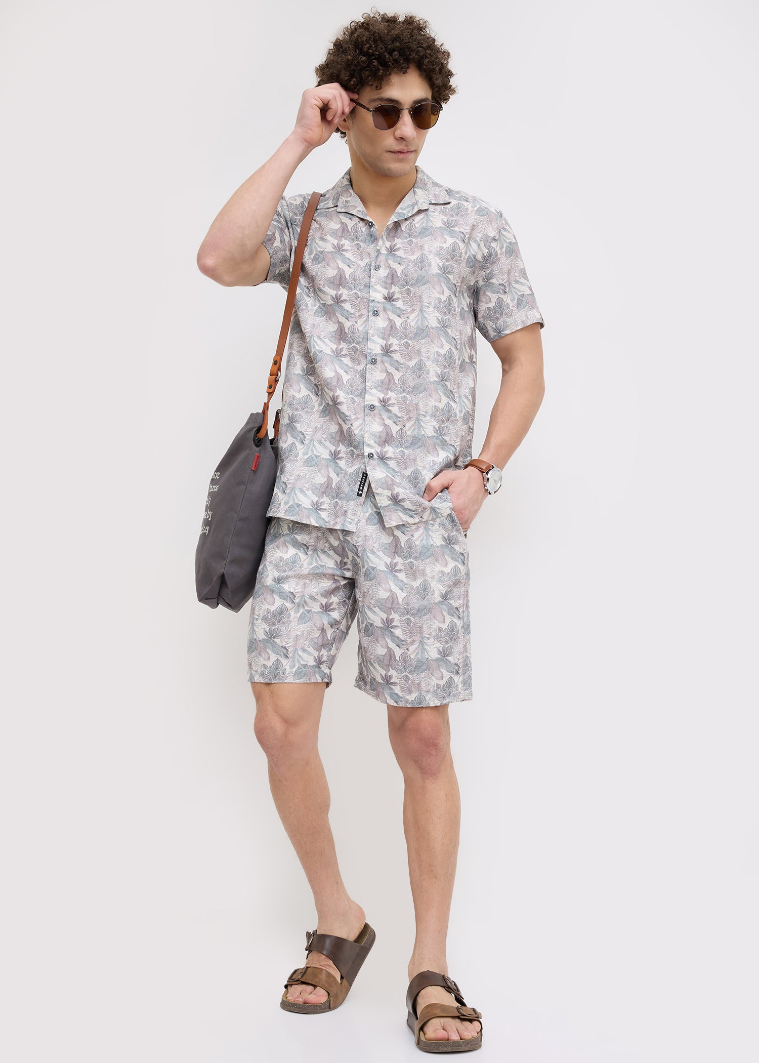 Raider Floral Print Co-ord Set: Onion
