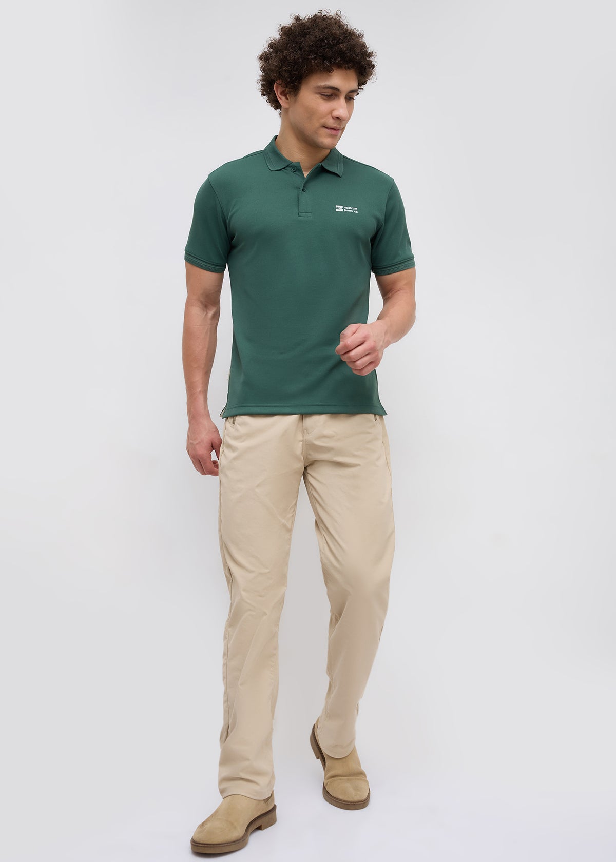 Wittman Half Sleeve Polo: B.Green