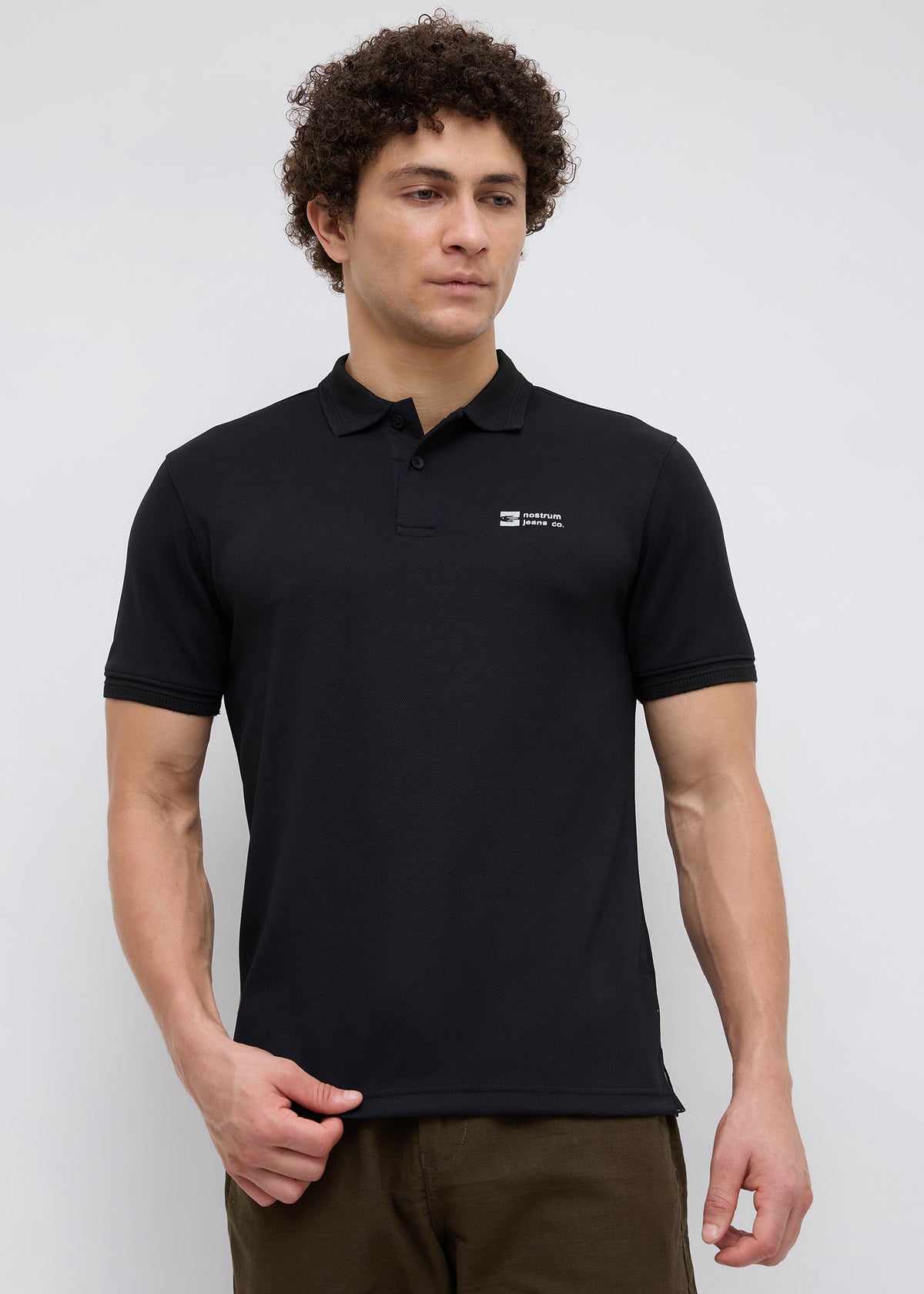 Wittman Half Sleeve Polo: Black