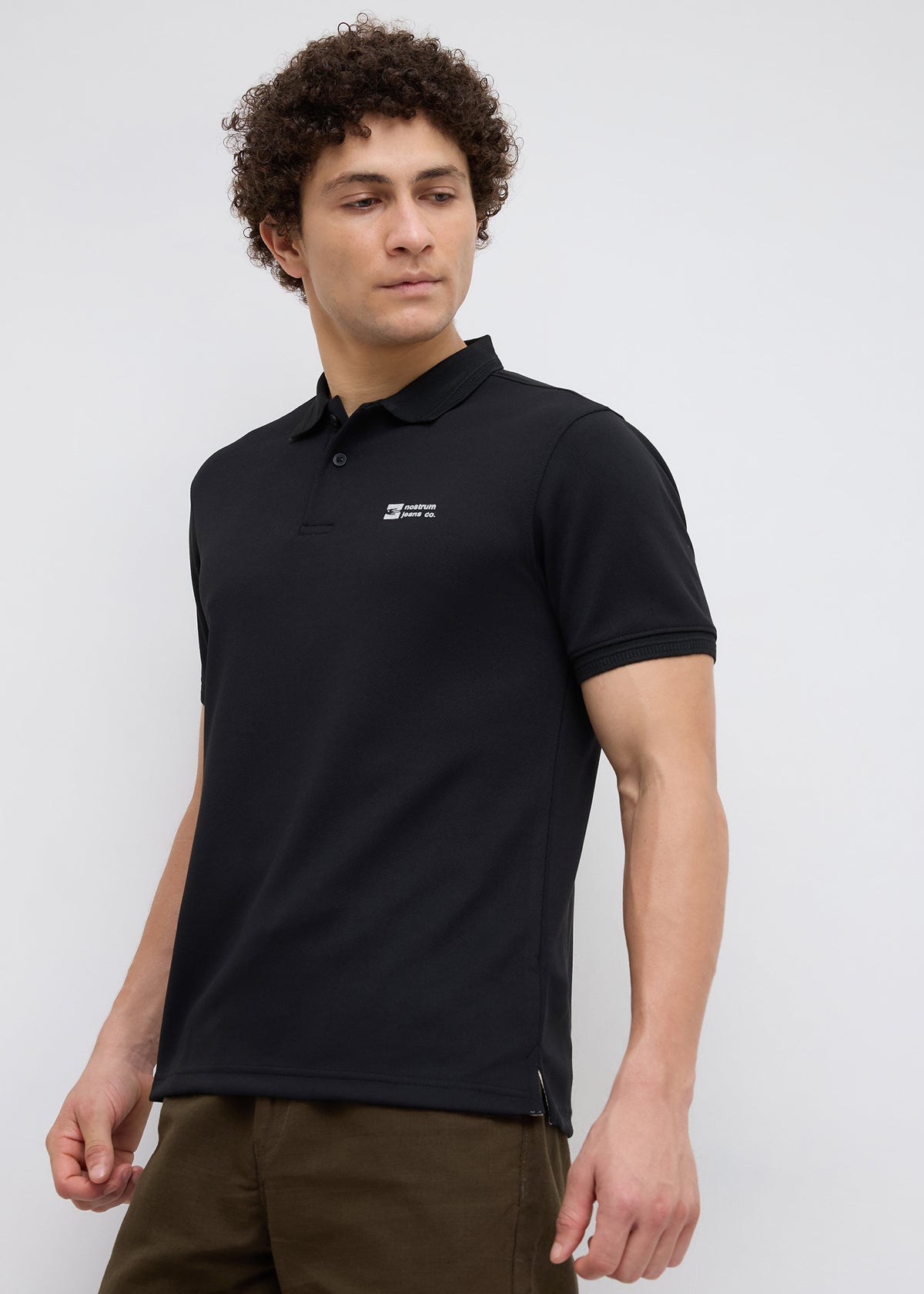 Wittman Half Sleeve Polo: Black